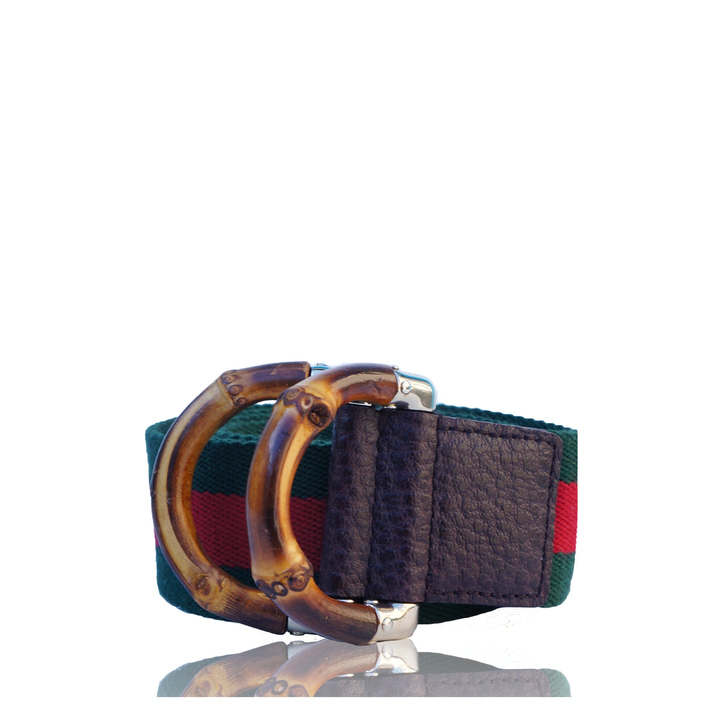 GUCCI WEB & BAMBOO BELT - leefluxury.com