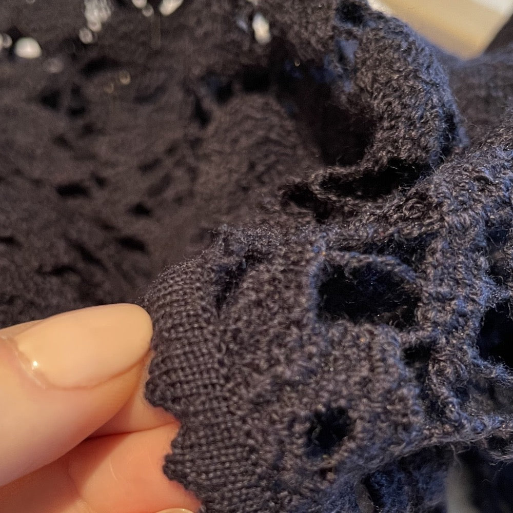 Caroline Herrera Wool Open Knit Top