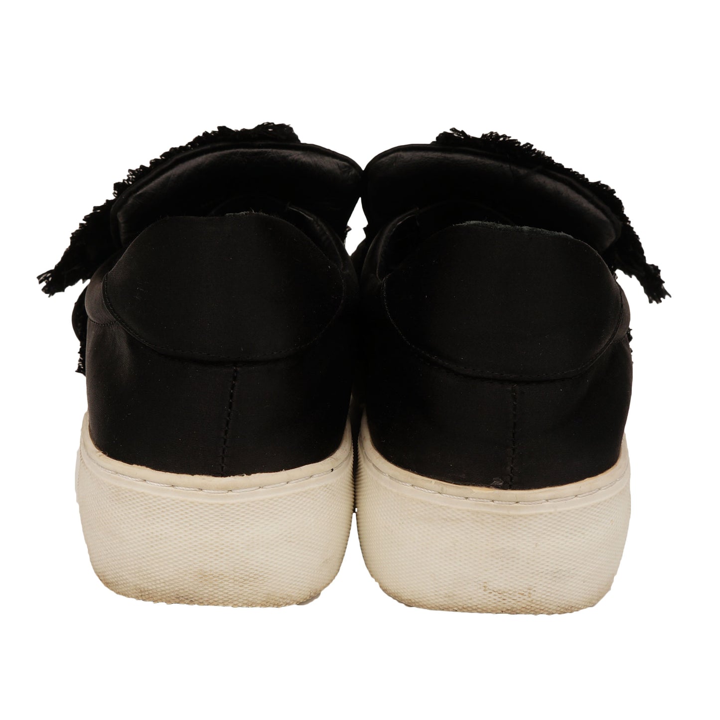J SLIDES ANNABELLE SATIN FLATFORM SLIP ON RUNNER - leefluxury.com