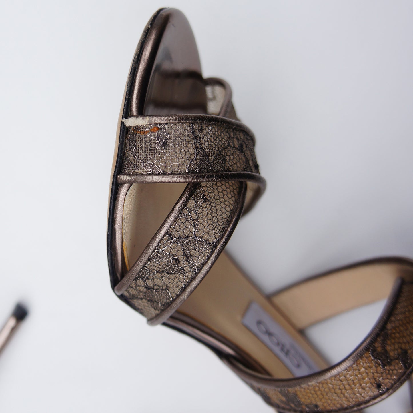 JIMMY CHOO LOTTIE LACE AND SUEDE PUMP - leefluxury.com
