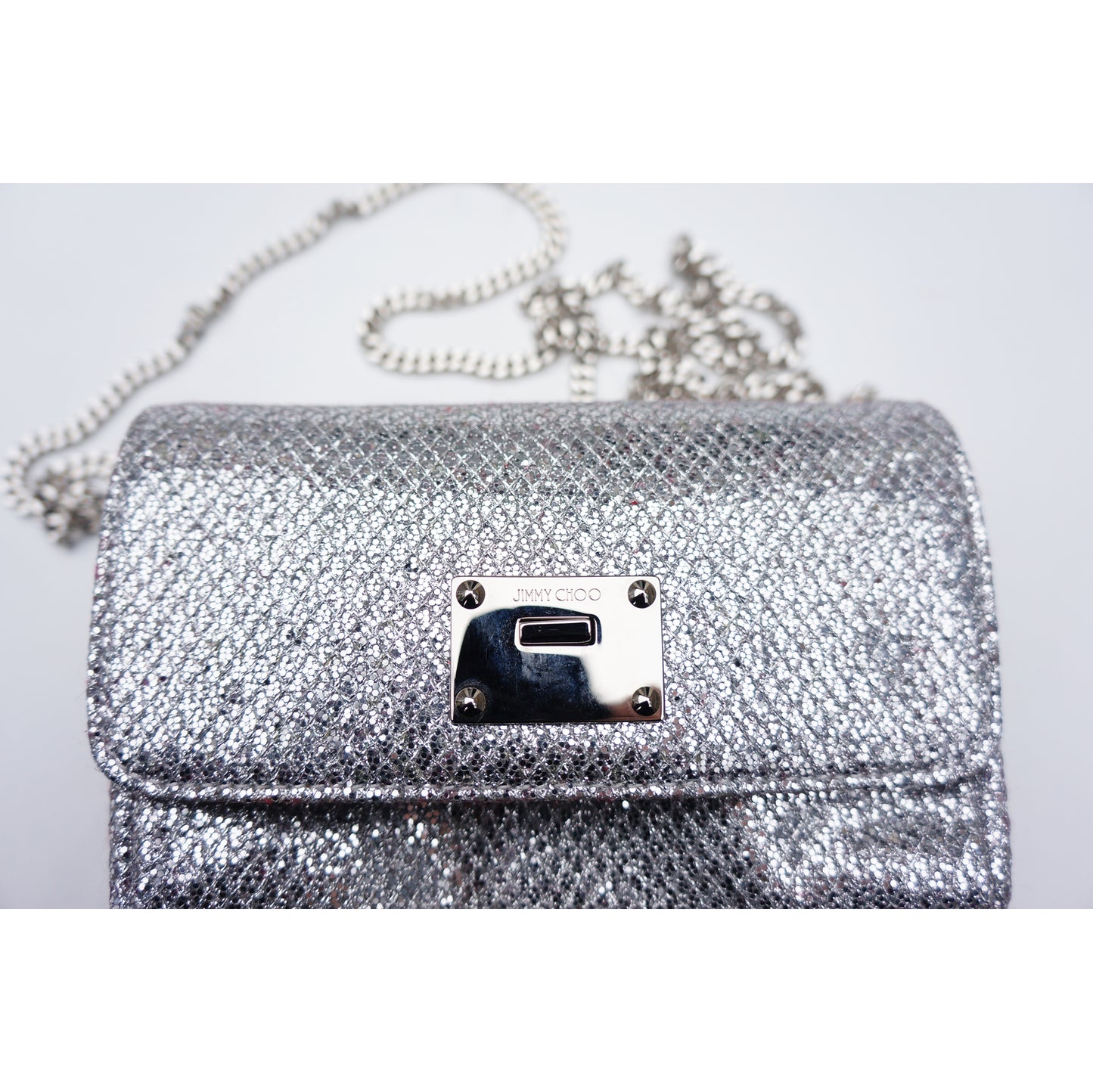 JIMMY CHOO RUBY GLITTER SHOULDER BAG - leefluxury.com