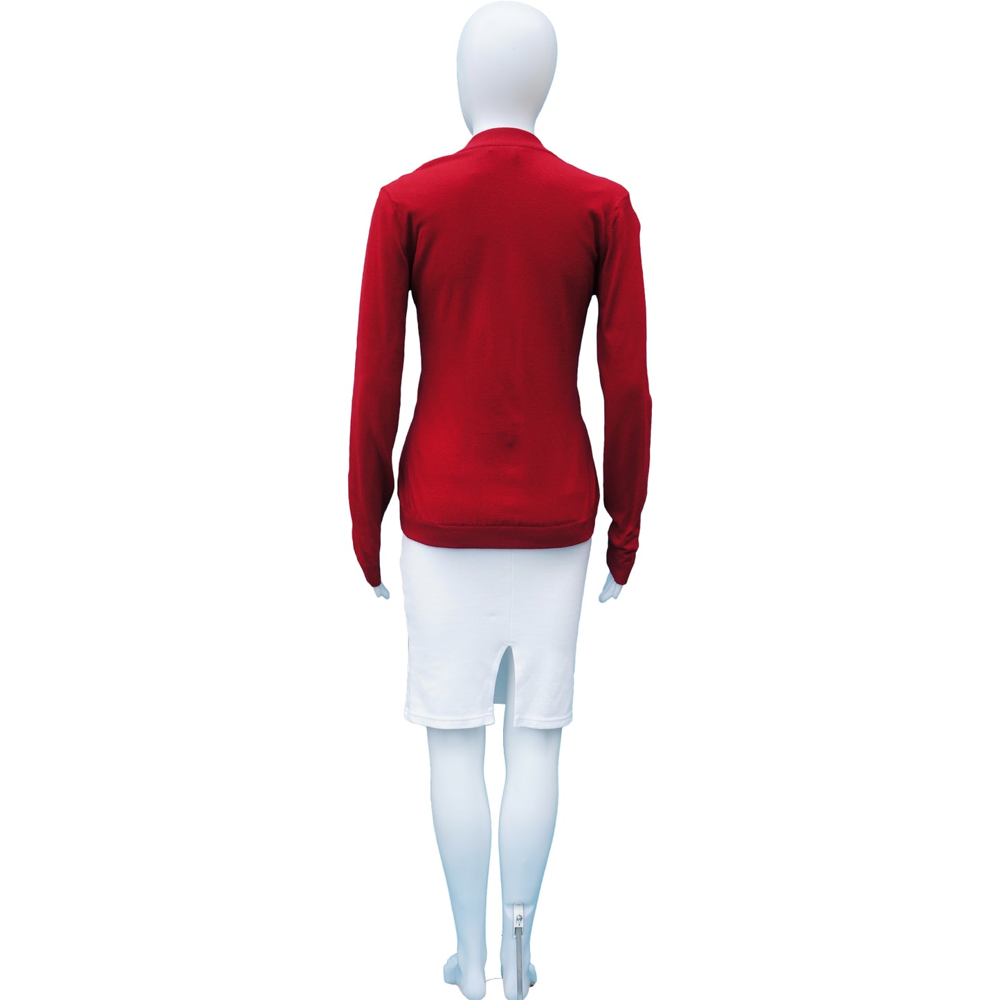 DOLCE & GABBANA RED CARDIGAN SET - leefluxury.com