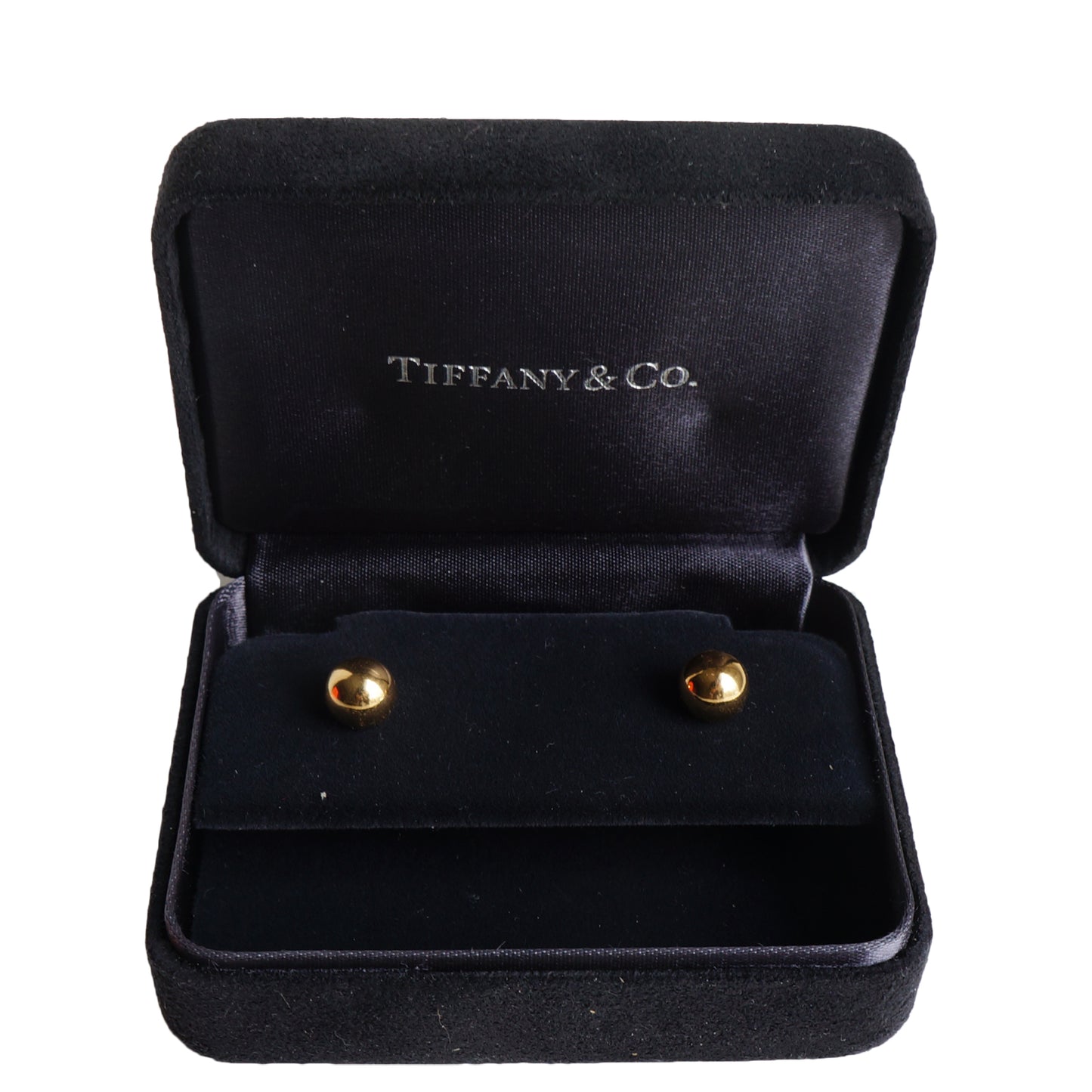 TIFFANY HARDWEAR 18K GOLD BALL EARRINGS - leefluxury.com