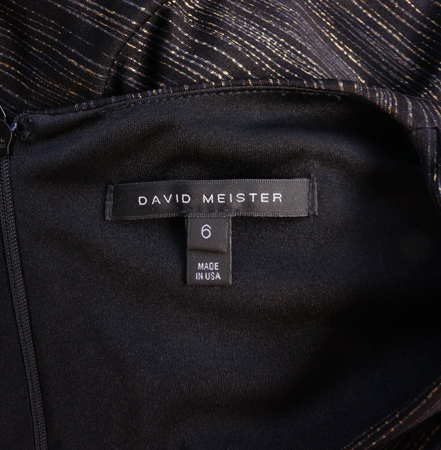 DAVID MEISTER METALLIC SLEEVELESS DRESS - leefluxury.com
