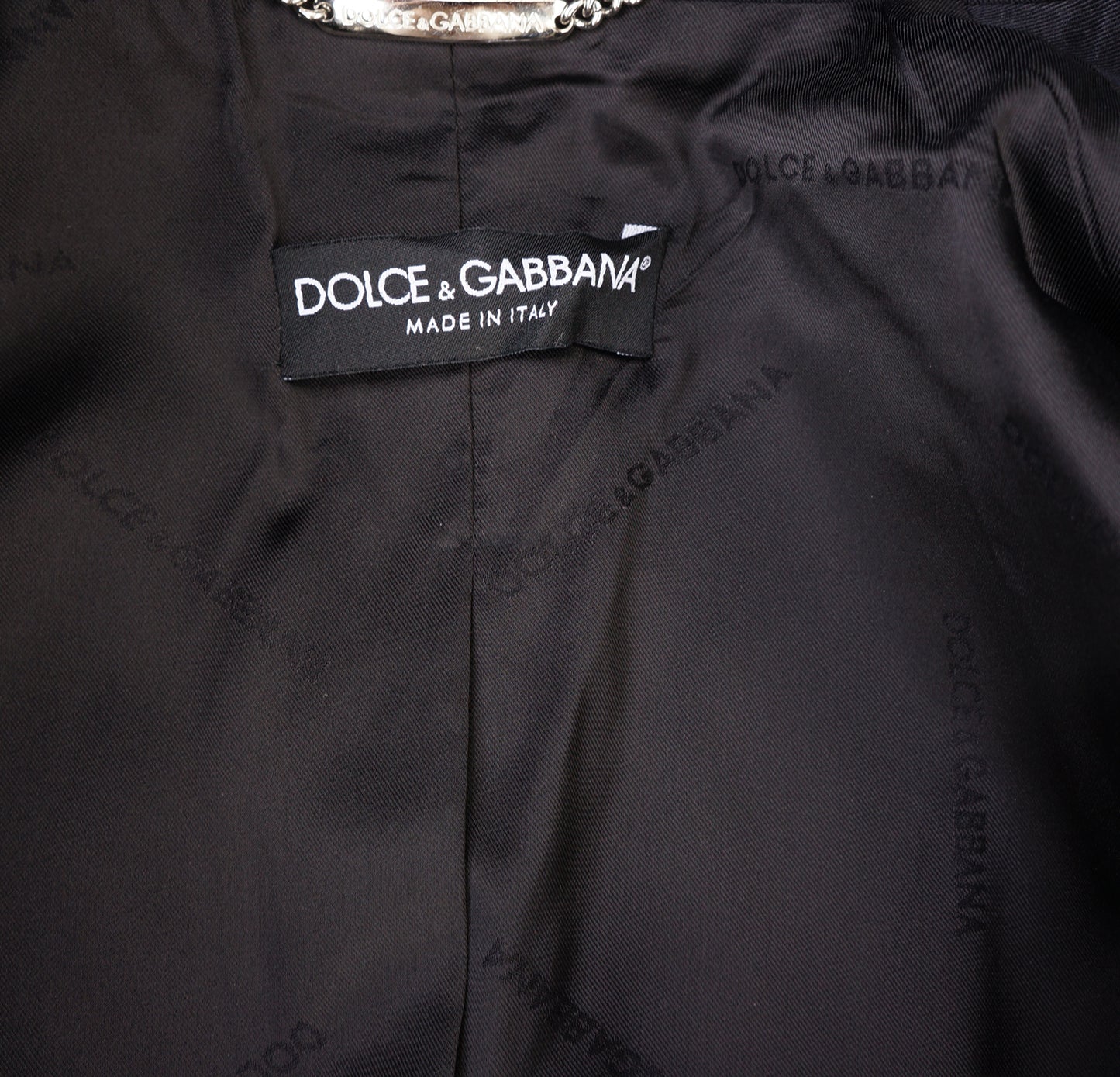 DOLCE & GABBANA BLACK COTTON STRETCH PANT SUIT - leefluxury.com