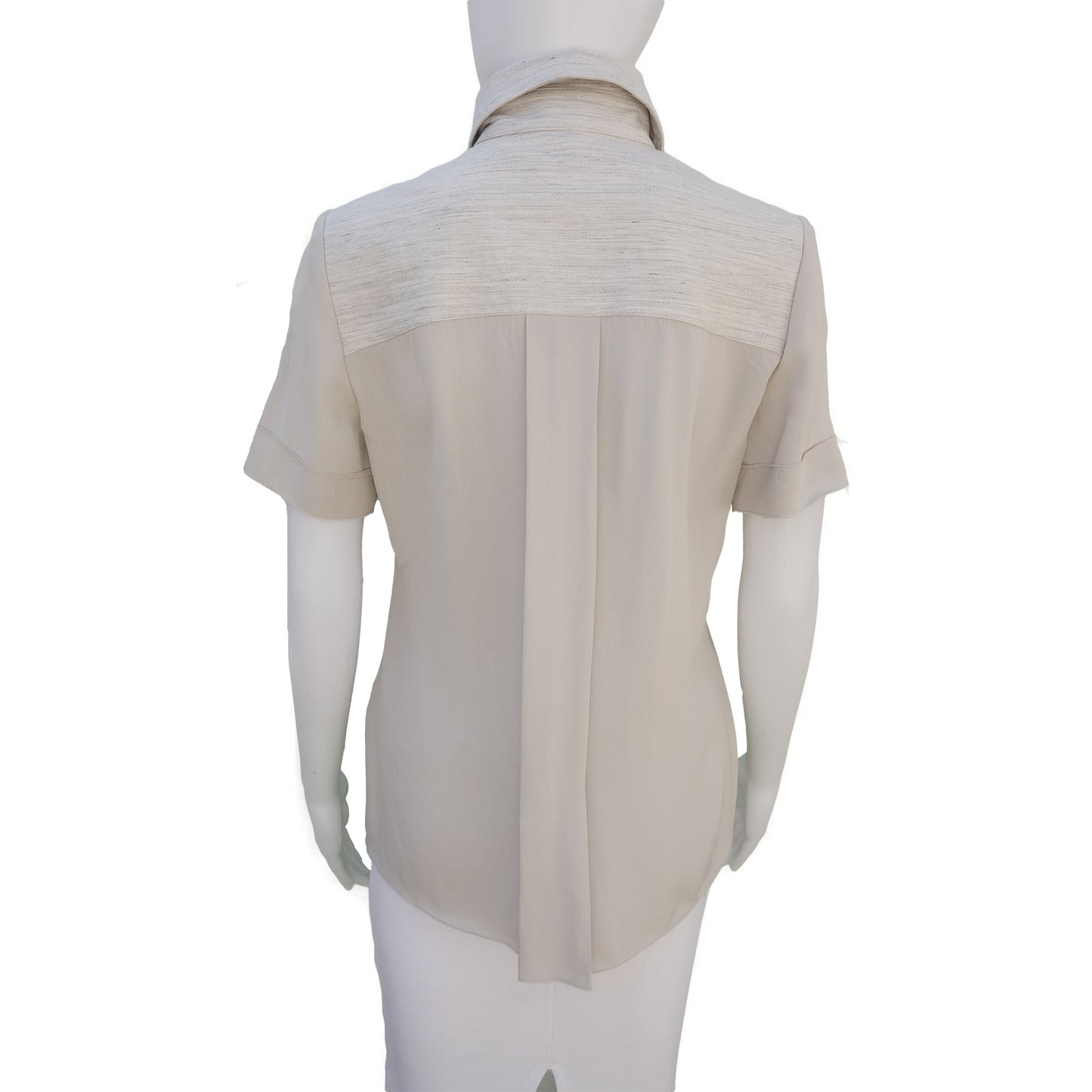 LANVIN 2016 SHORT SLEEVE BUTTON UP TOP - leefluxury.com