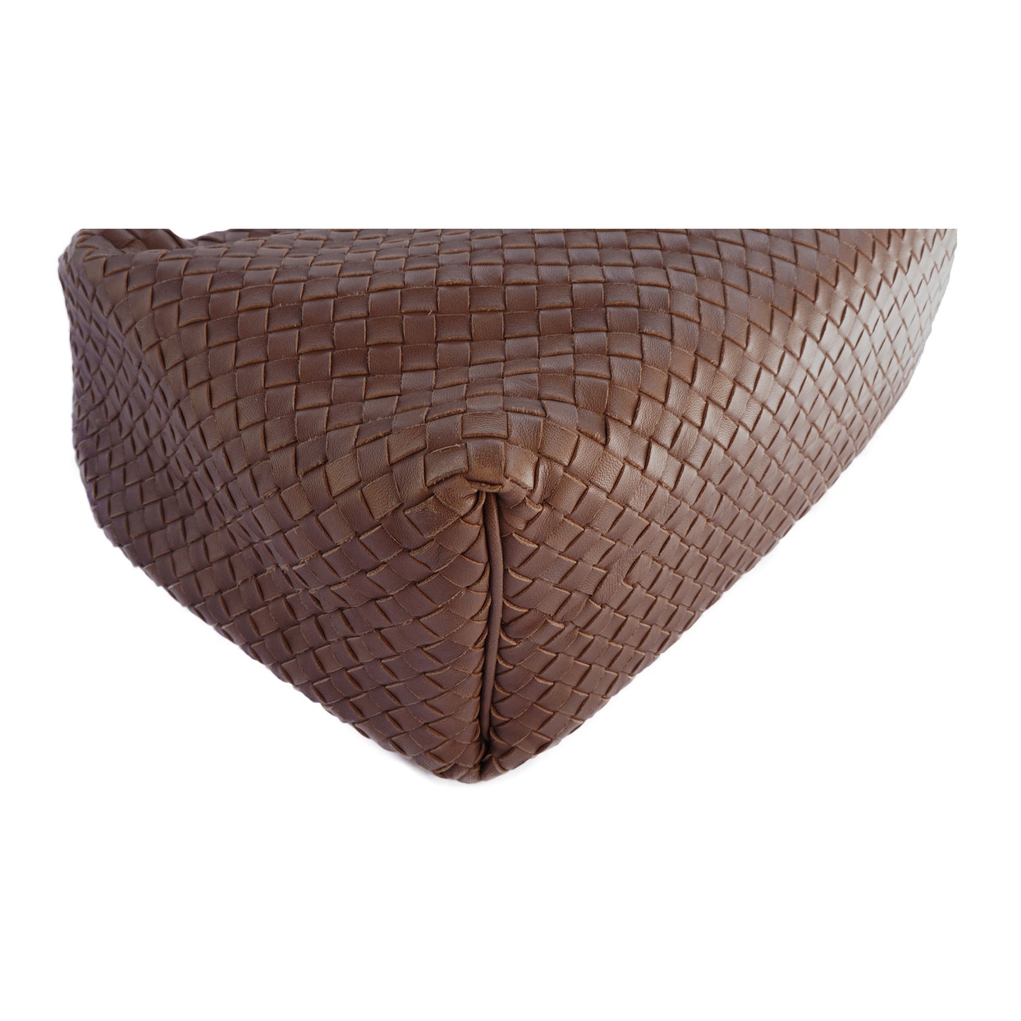 BOTTEGA VENETA INTRECCIATO BROWN HOBO BAG - leefluxury.com