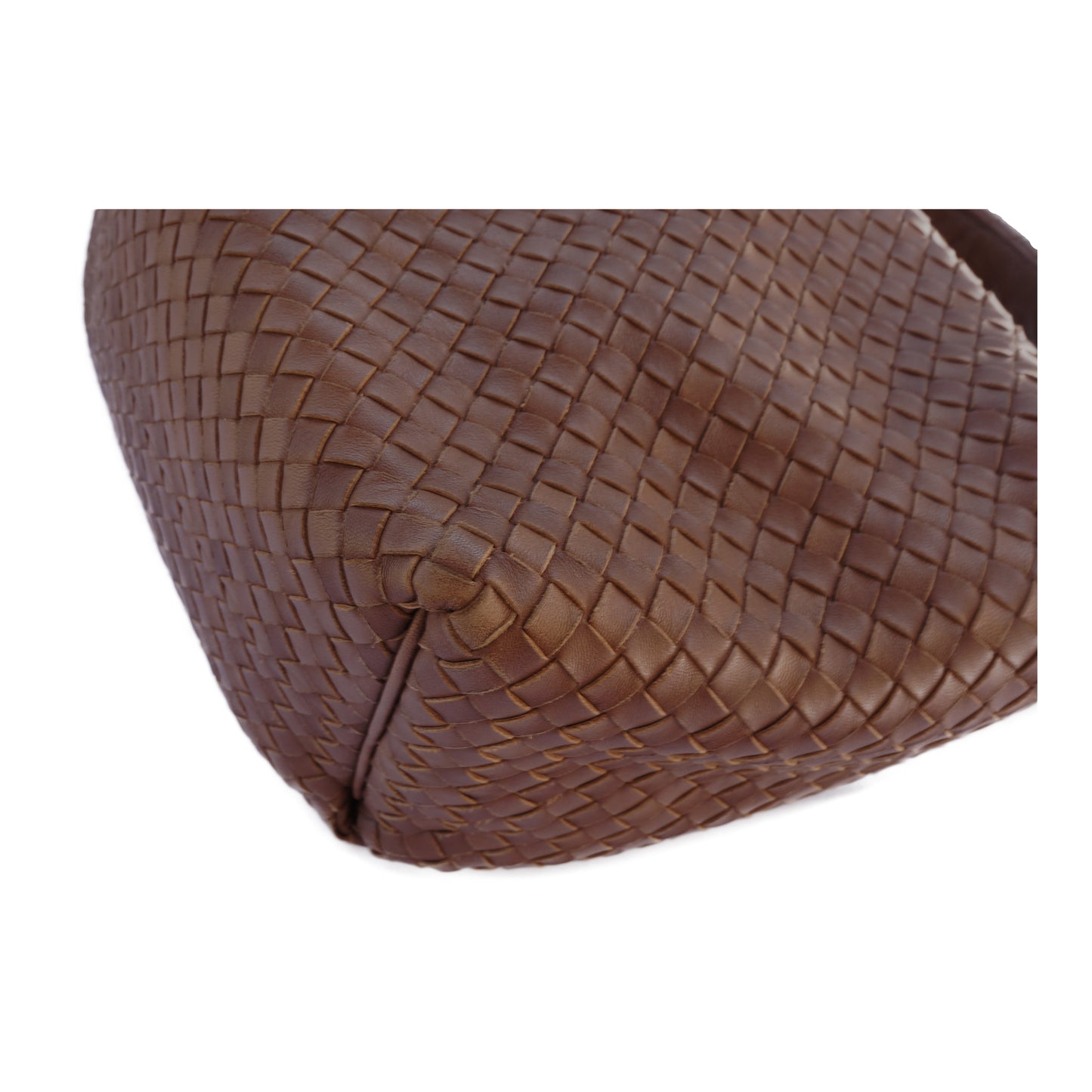 BOTTEGA VENETA INTRECCIATO BROWN HOBO BAG - leefluxury.com