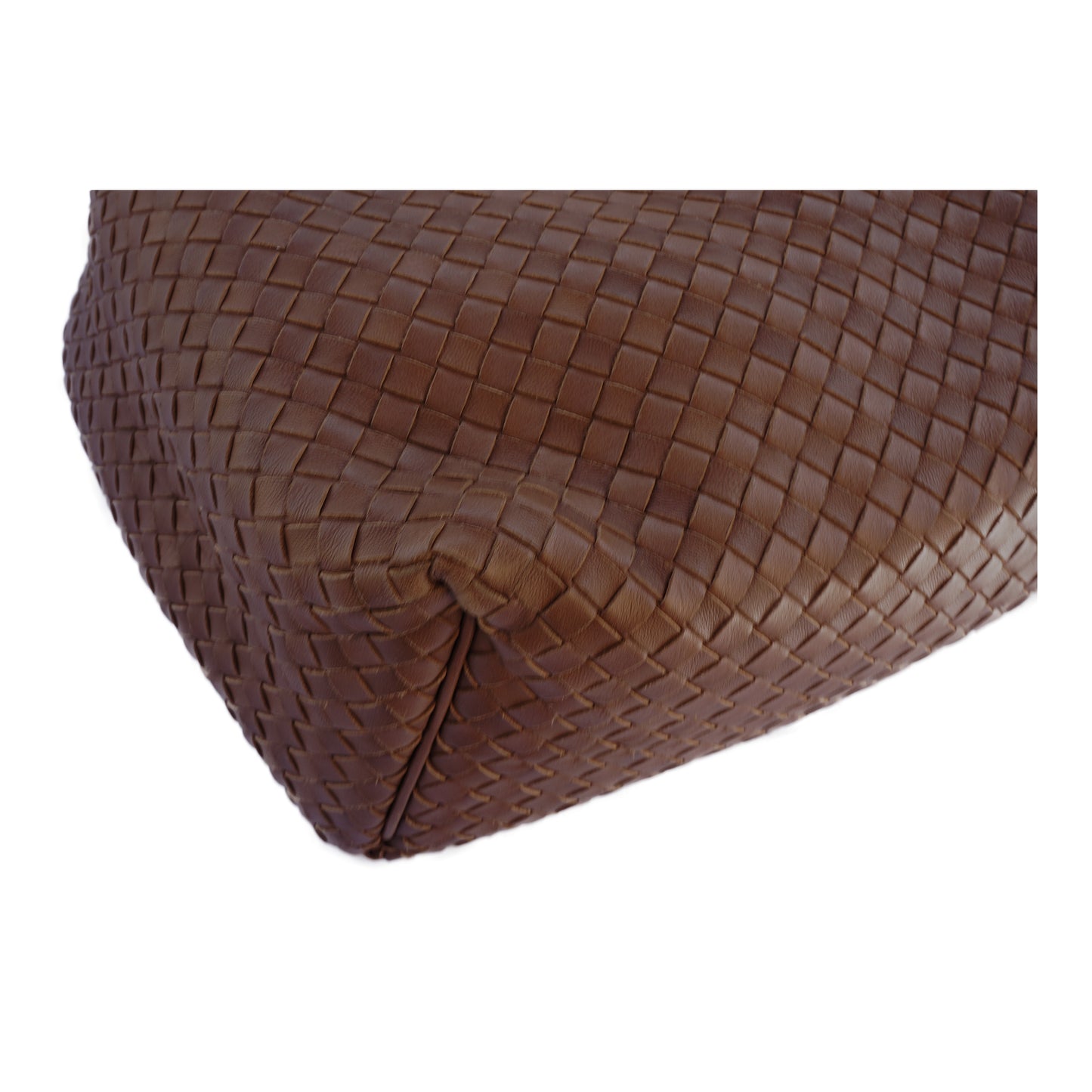 BOTTEGA VENETA INTRECCIATO BROWN HOBO BAG - leefluxury.com