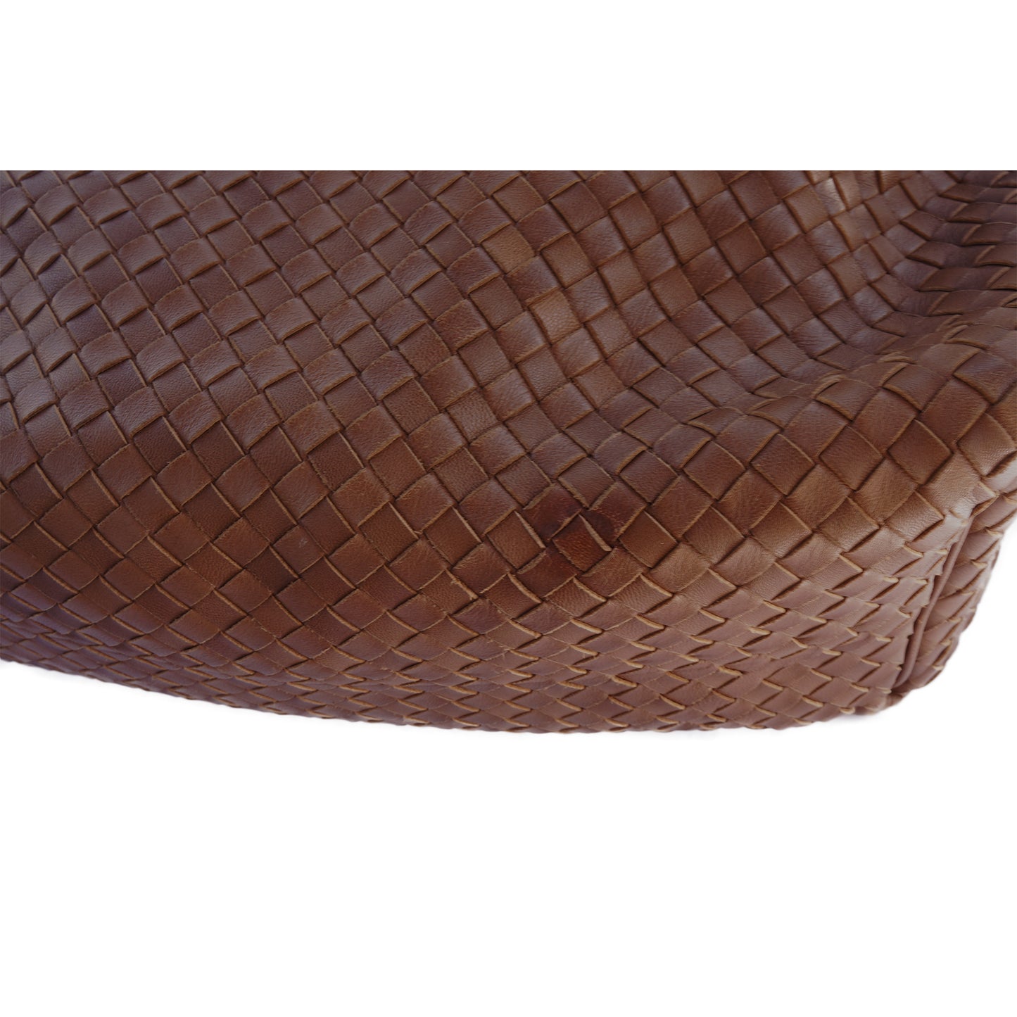 BOTTEGA VENETA INTRECCIATO BROWN HOBO BAG - leefluxury.com