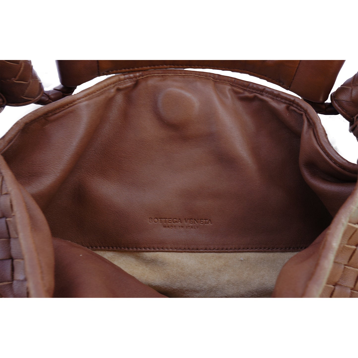 BOTTEGA VENETA INTRECCIATO BROWN HOBO BAG - leefluxury.com