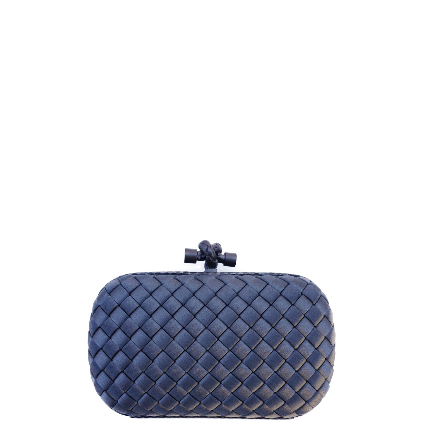 BOTTEGA VENETA INTRECCIATO SATIN KNOT CLUTCH - leefluxury.com