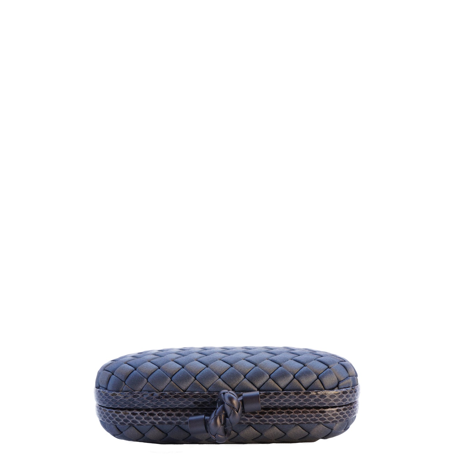 BOTTEGA VENETA INTRECCIATO SATIN KNOT CLUTCH - leefluxury.com