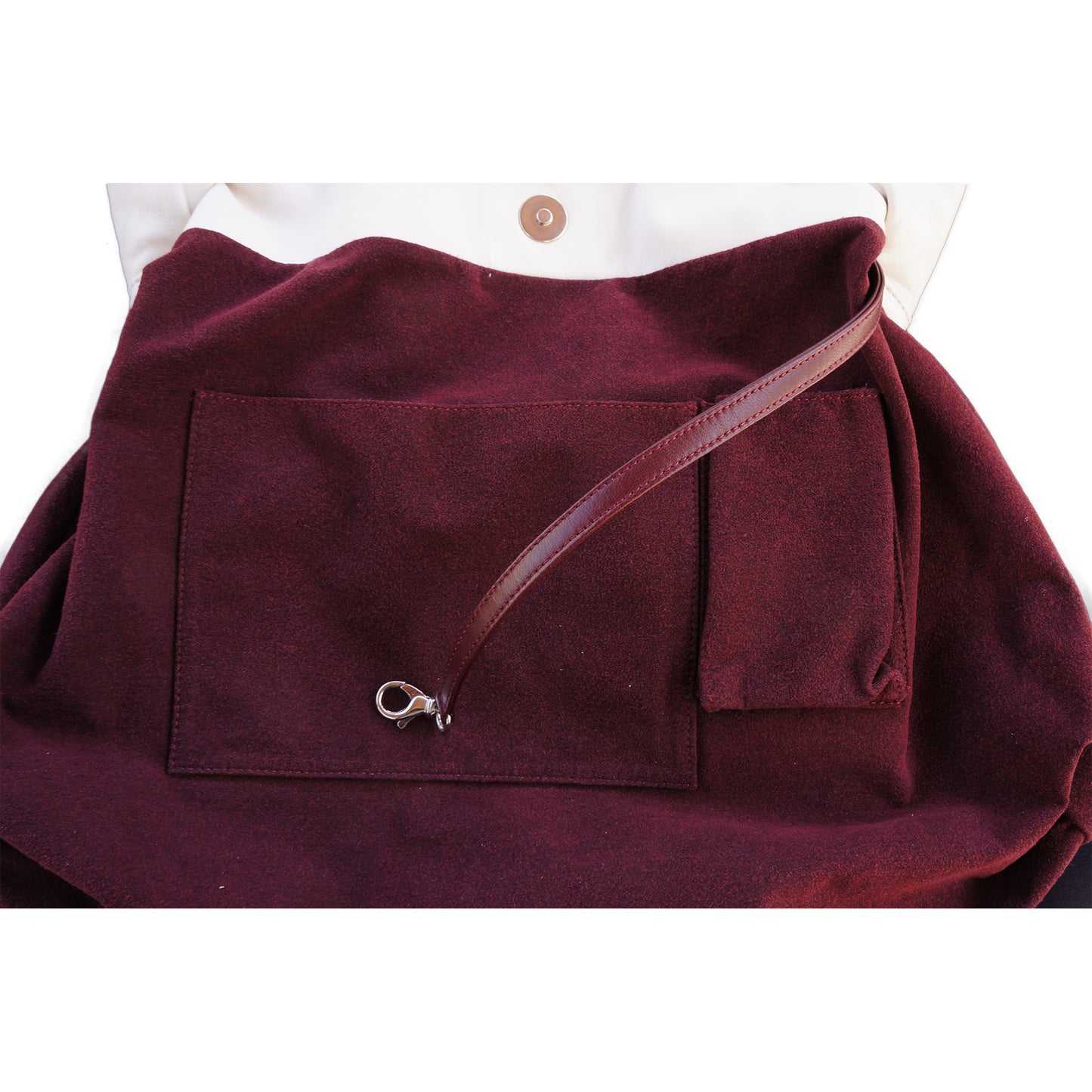 CHANEL SOFT & CHAIN LAMBSKIN LEATHER IVORY HOBO BAG - leefluxury.com