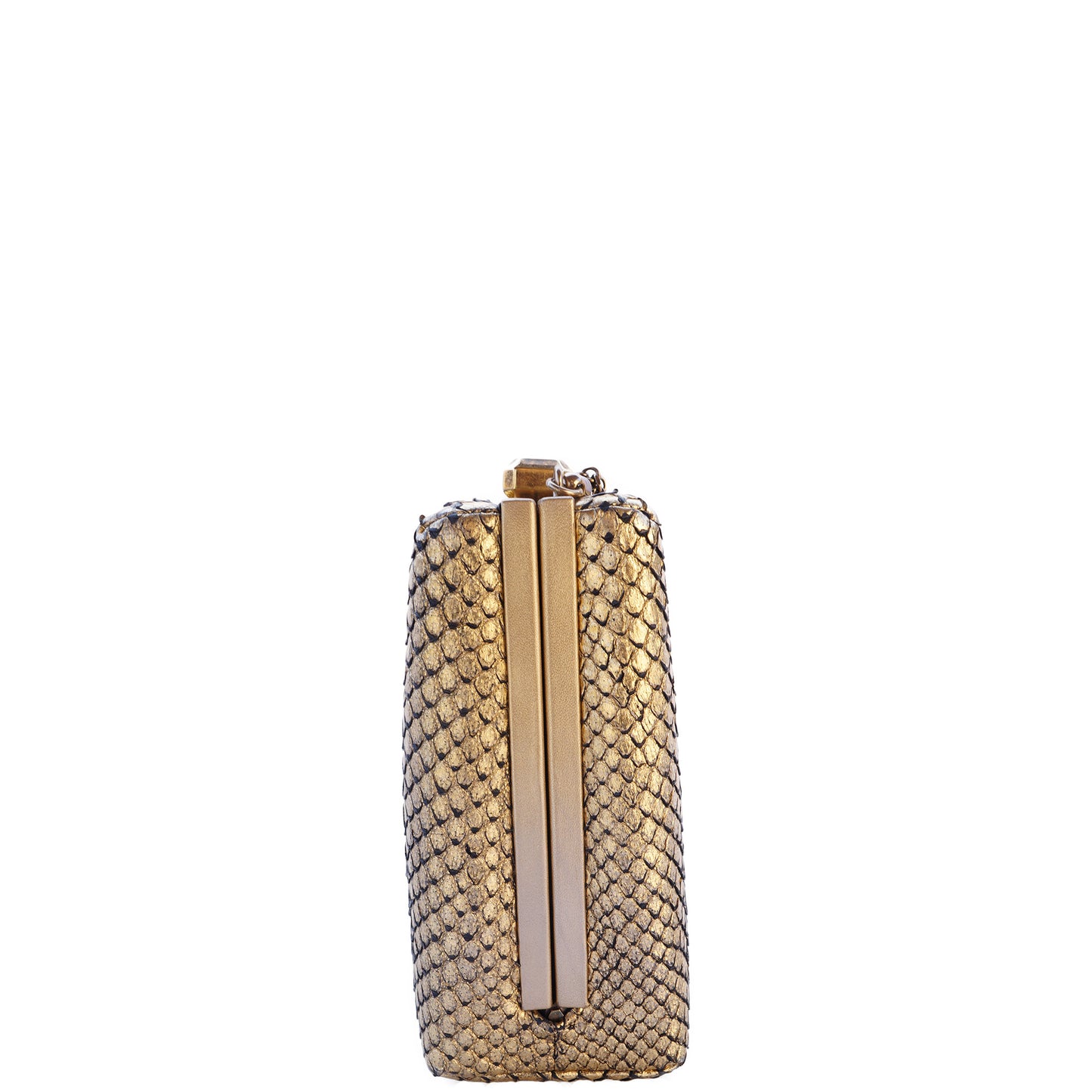 CHANEL RARE PARIS IN ROME GOLD PYTHON Il QUADRATO MINAUDIERE - leefluxury.com