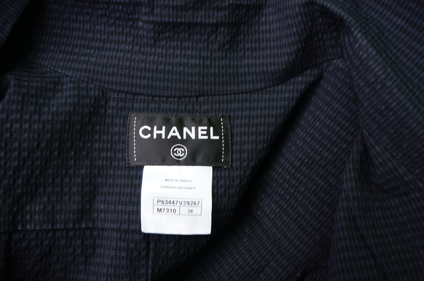 CHANEL LIGHT WOOL SEERSUCKER DRESS - leefluxury.com