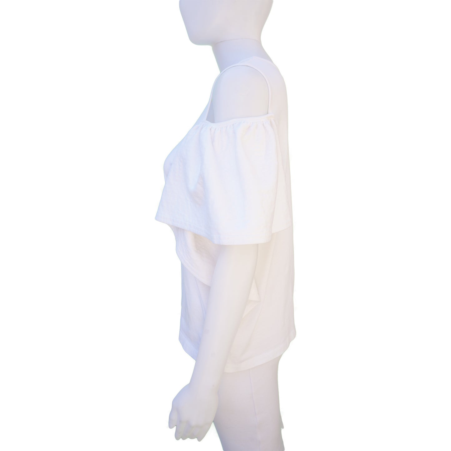 CHLOÉ CREW NECK COLD-SHOULDER TOP - leefluxury.com