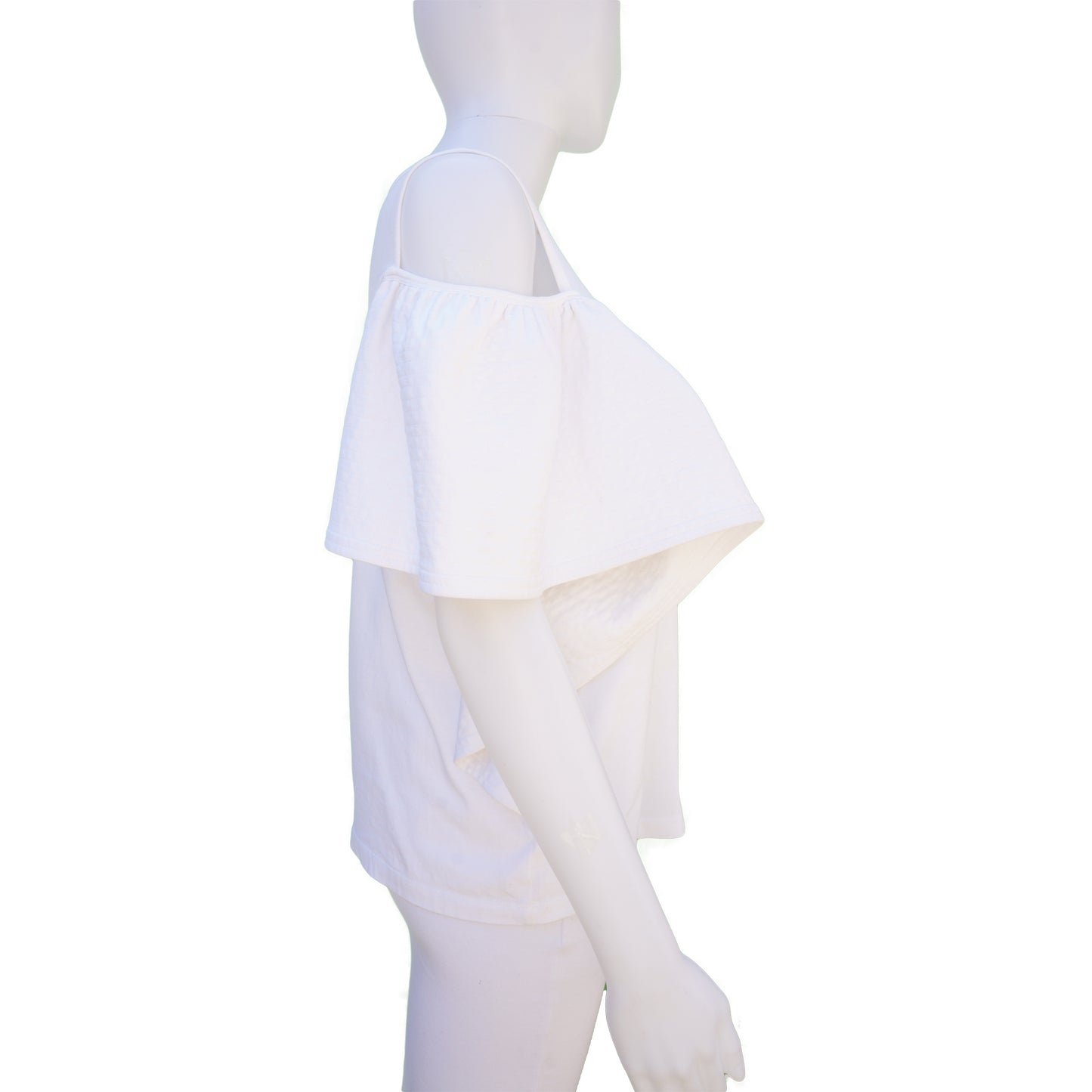 CHLOÉ CREW NECK COLD-SHOULDER TOP - leefluxury.com