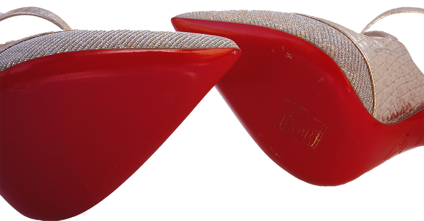 CHRISTIAN LOUBOUTIN CRISSOS 100 POINTED-TOE PUMPS - leefluxury.com