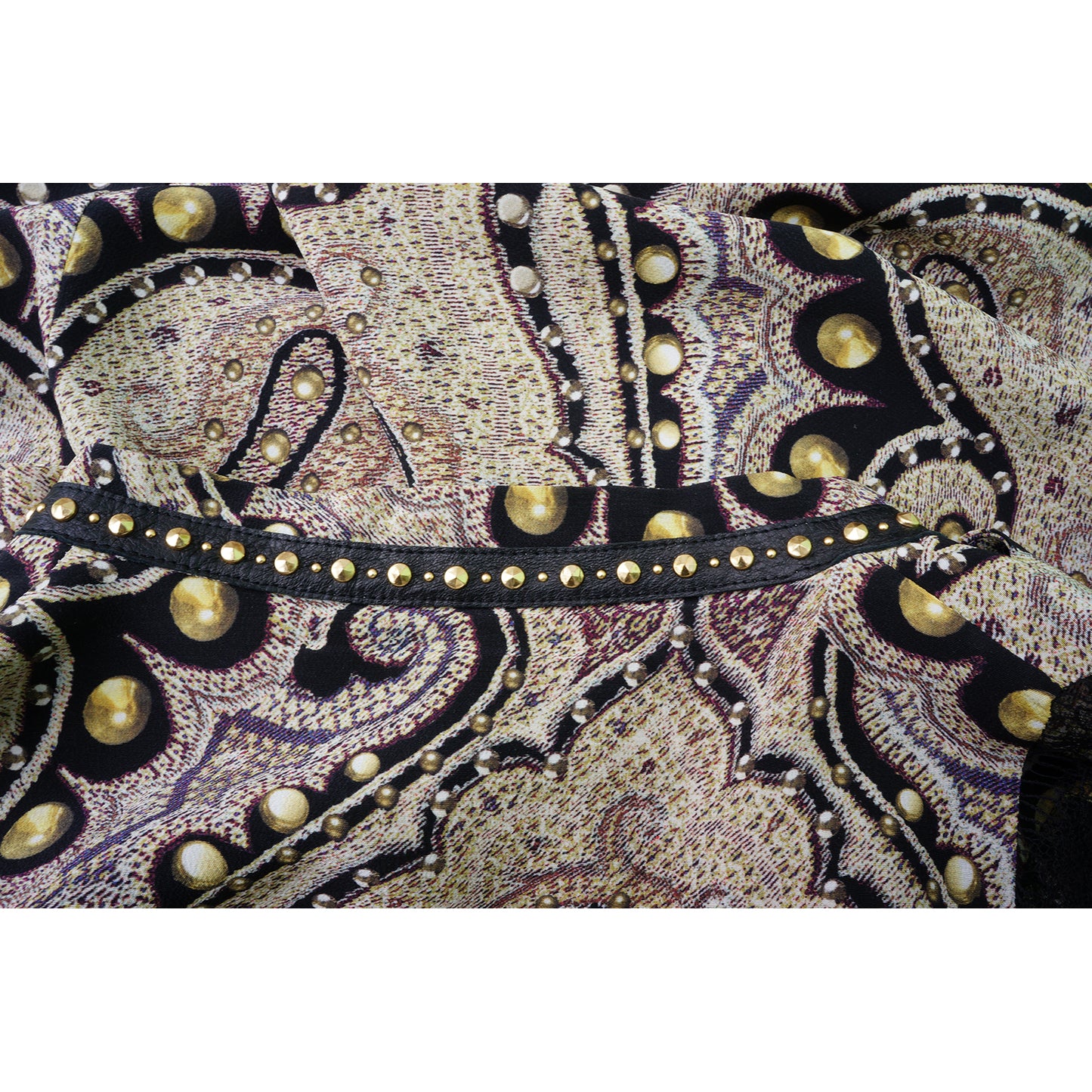 ETRO SILK AND LACE CROPPED SLEEVE TOP - leefluxury.com