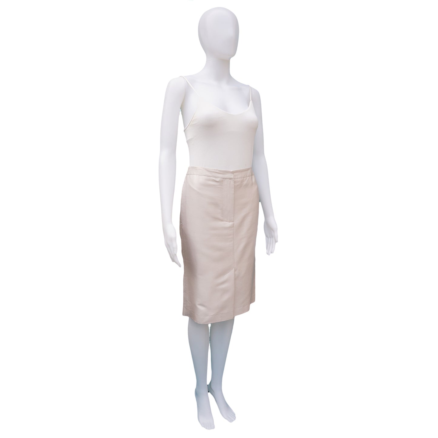 MAXMARA SILK BLEND KNEE-LENGTH SKIRT - leefluxury.com