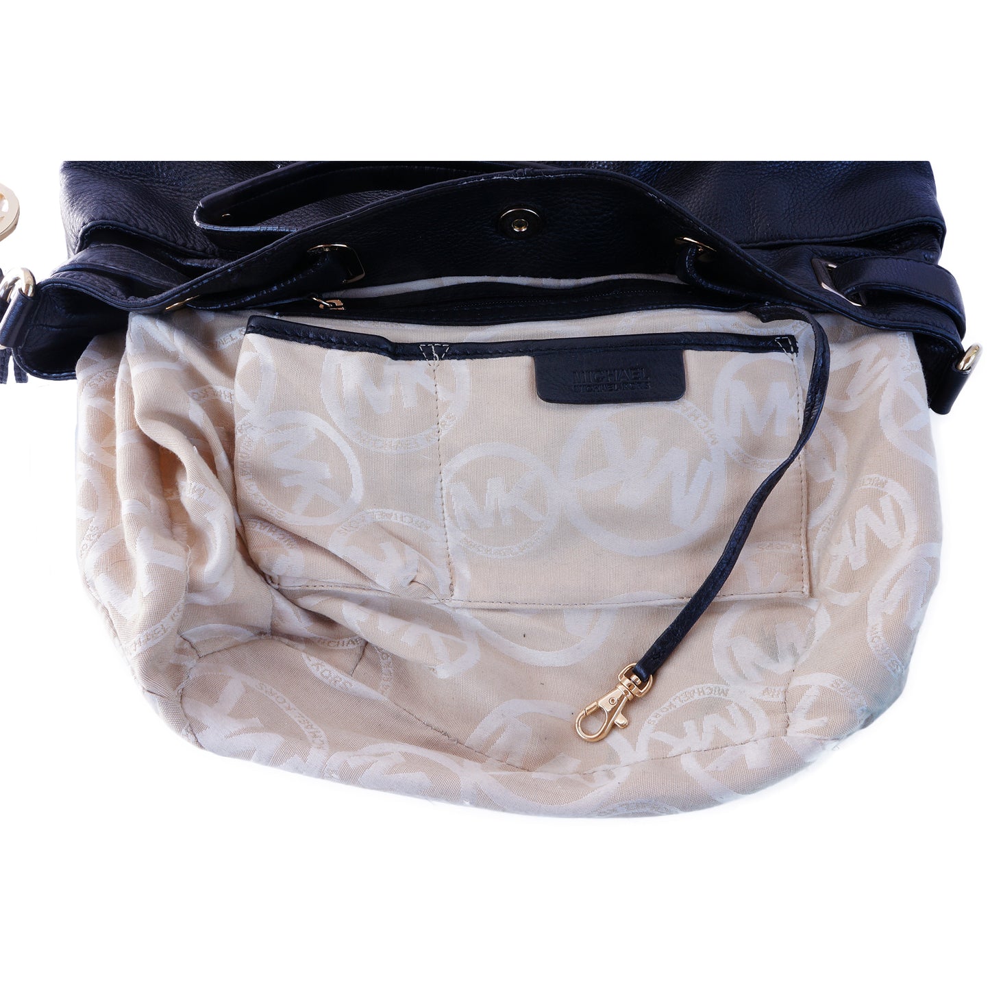 MICHAEL KORS GRAINED LEATHER SHOULDER BAG - leefluxury.com