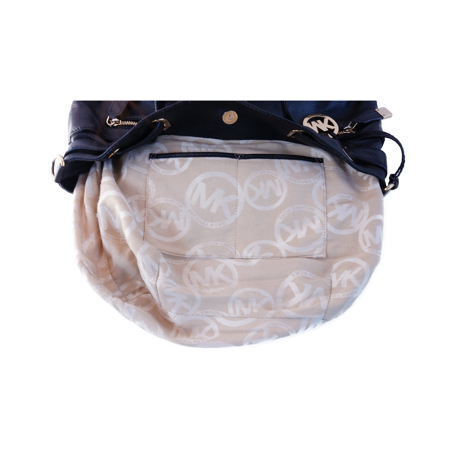 MICHAEL KORS GRAINED LEATHER SHOULDER BAG - leefluxury.com