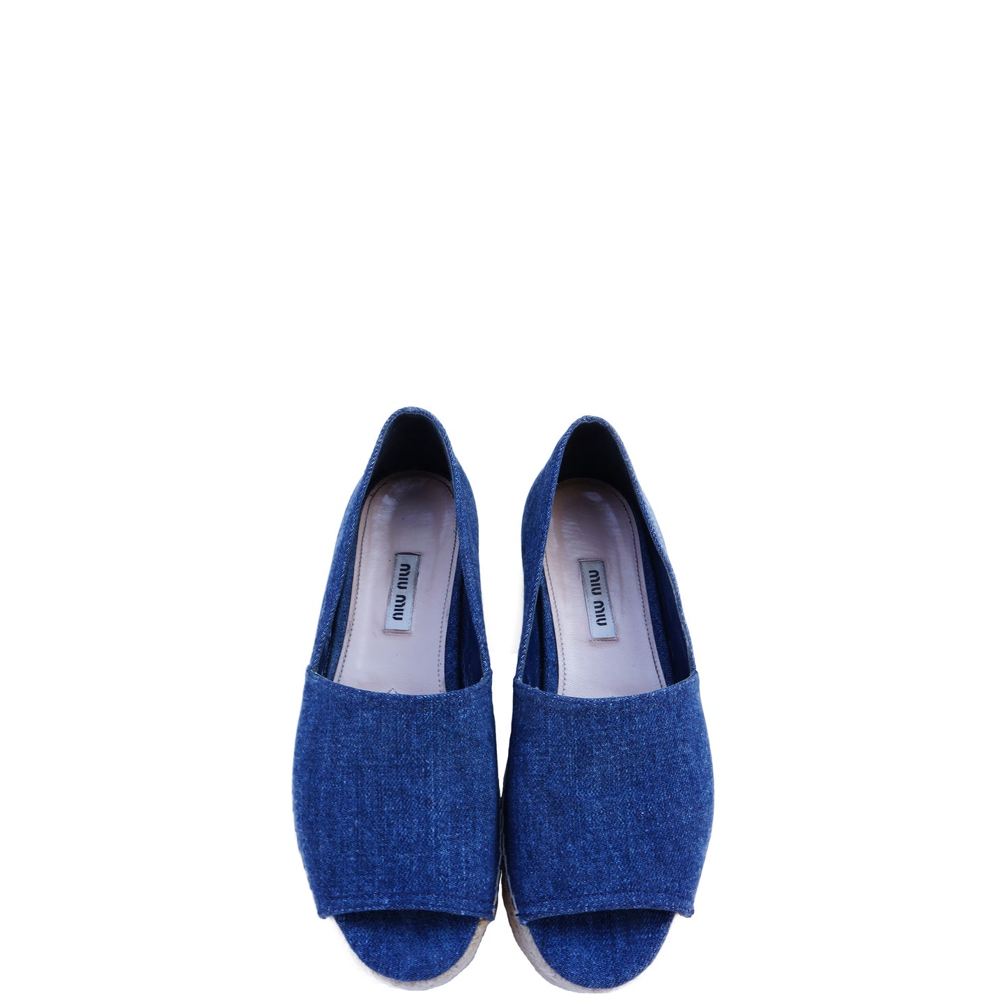MIU MIU DENIM FLATFORM / PLATFORM ESPADRILLES - leefluxury.com