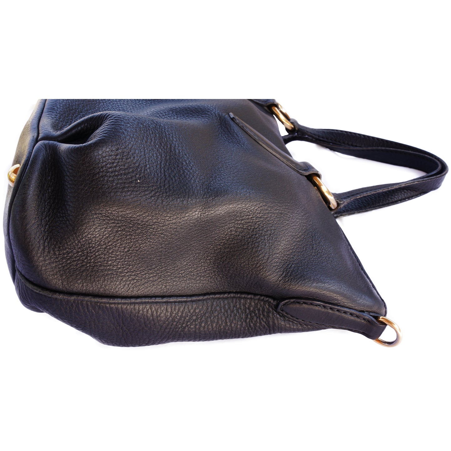 MIU MIU VITELLO LEATHER BLACK SATCHEL BAG - leefluxury.com