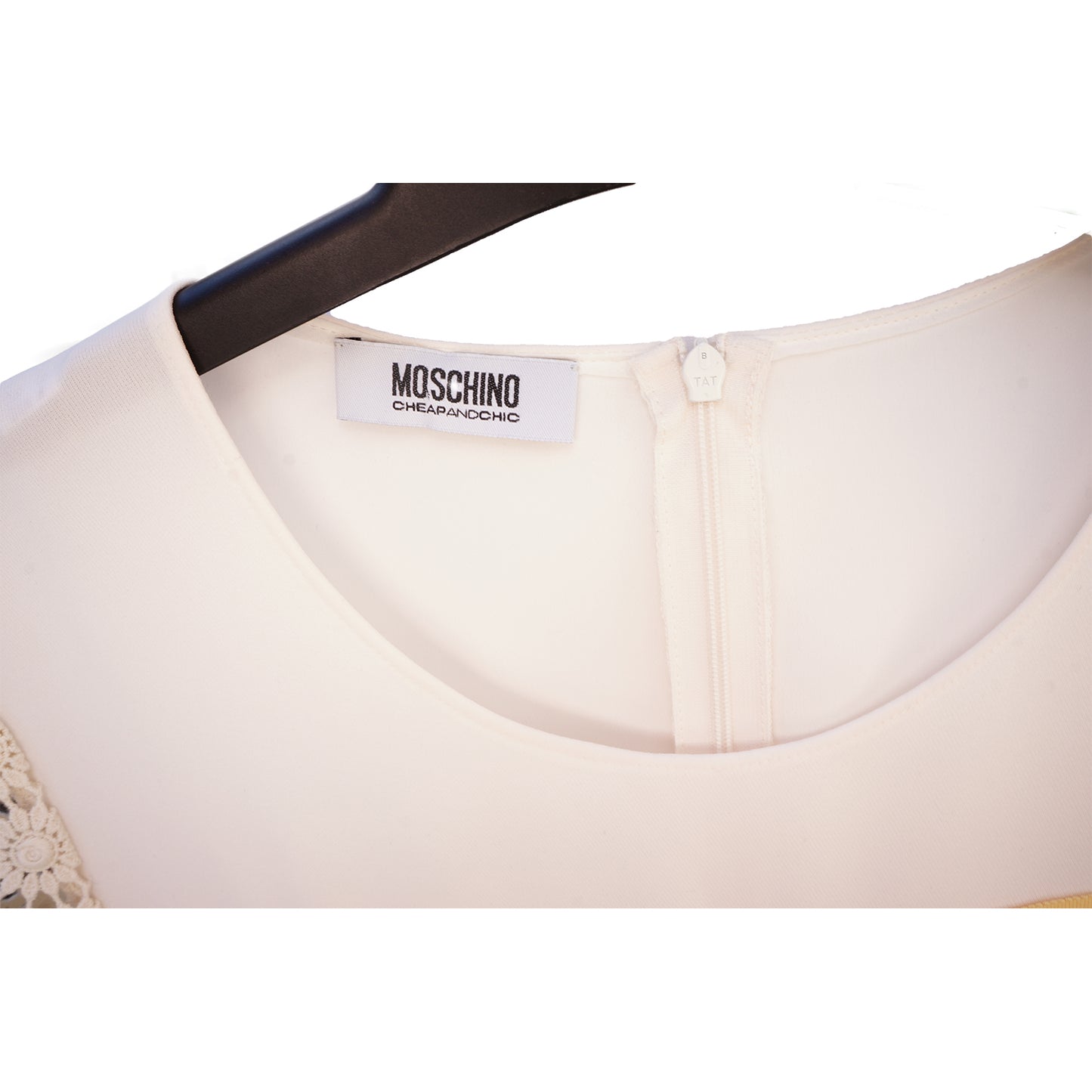 MOSCHINO CHEAP & CHIC PANEL FLORAL LACE TOP - leefluxury.com