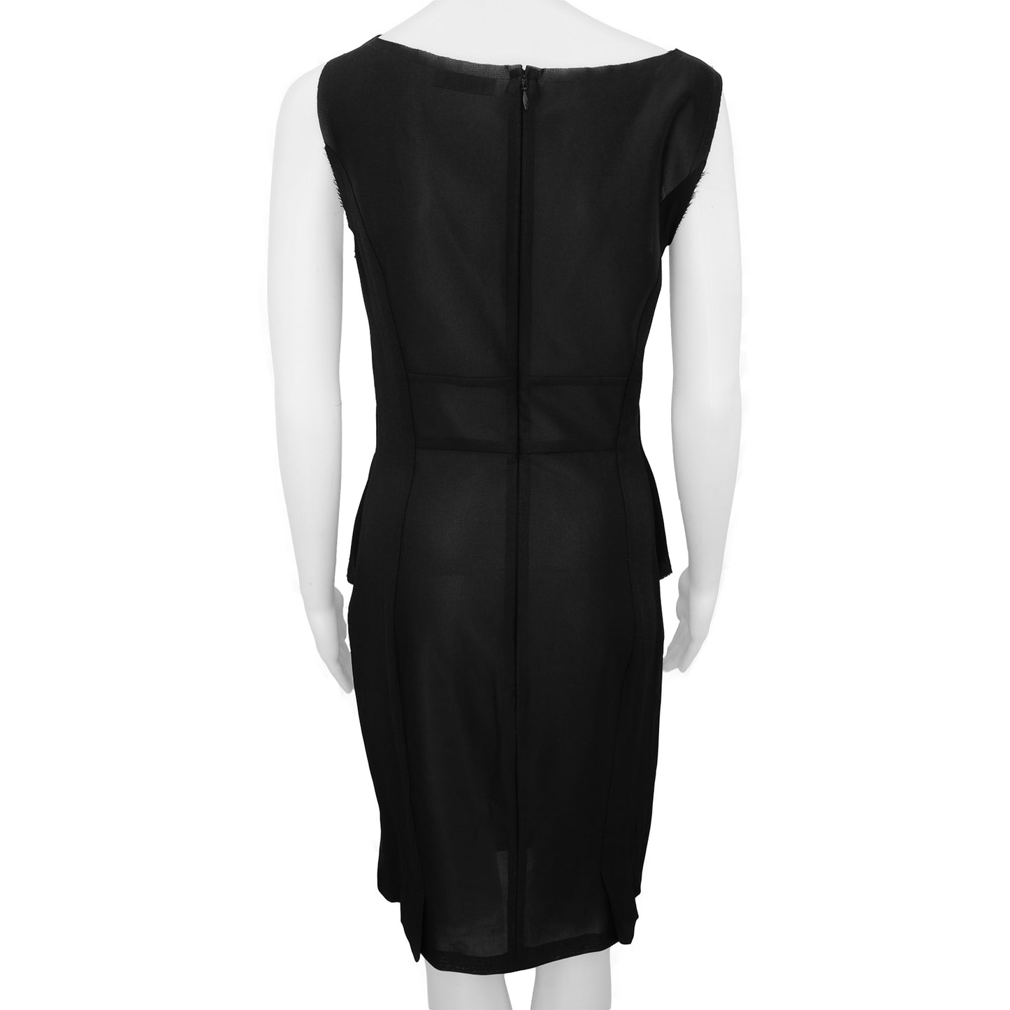 NiNA RICCI BLACK COWL BODICE DRESS - leefluxury.com