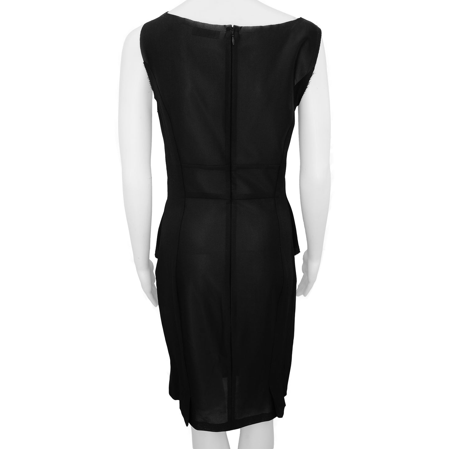 NiNA RICCI BLACK COWL BODICE DRESS - leefluxury.com