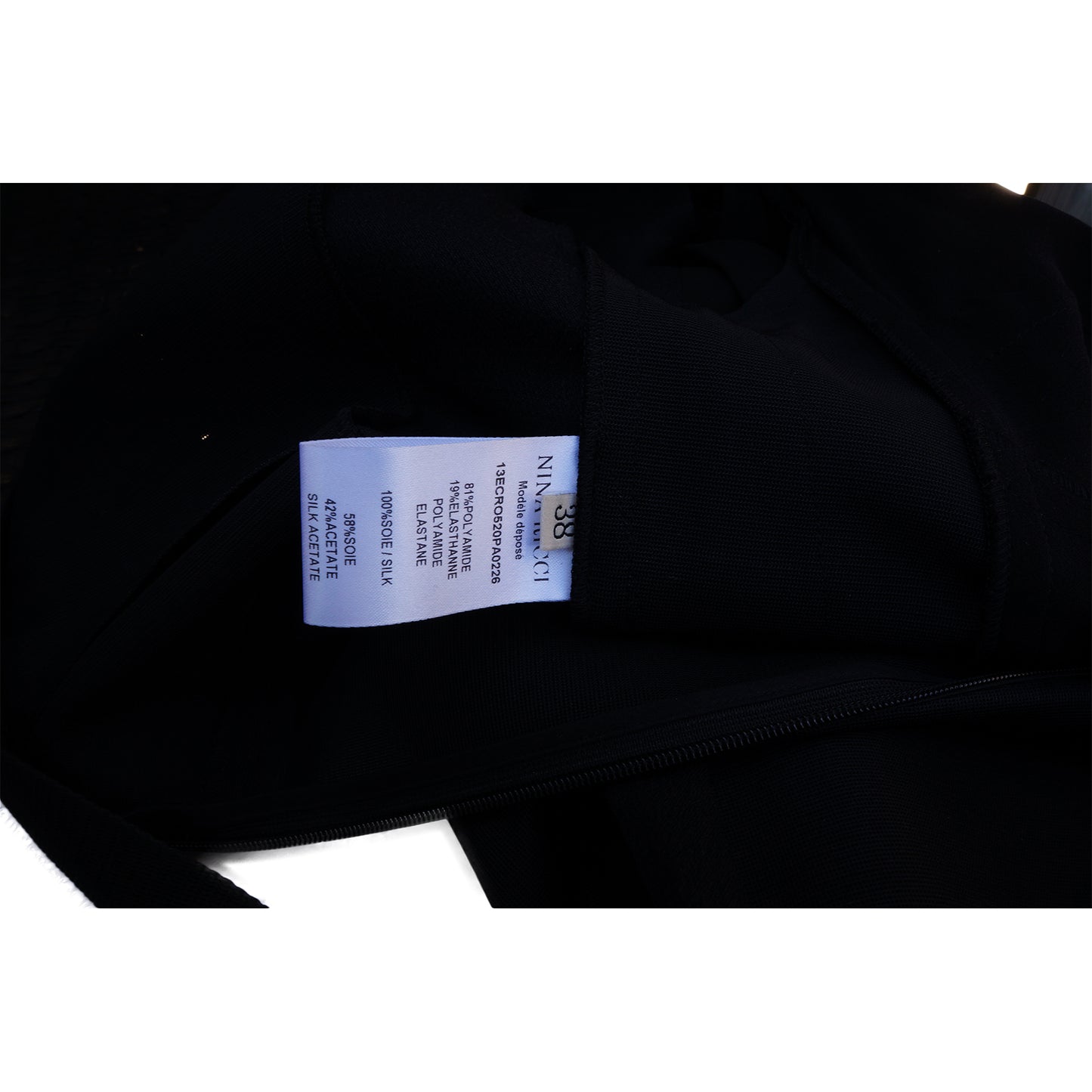 NiNA RICCI BLACK COWL BODICE DRESS - leefluxury.com