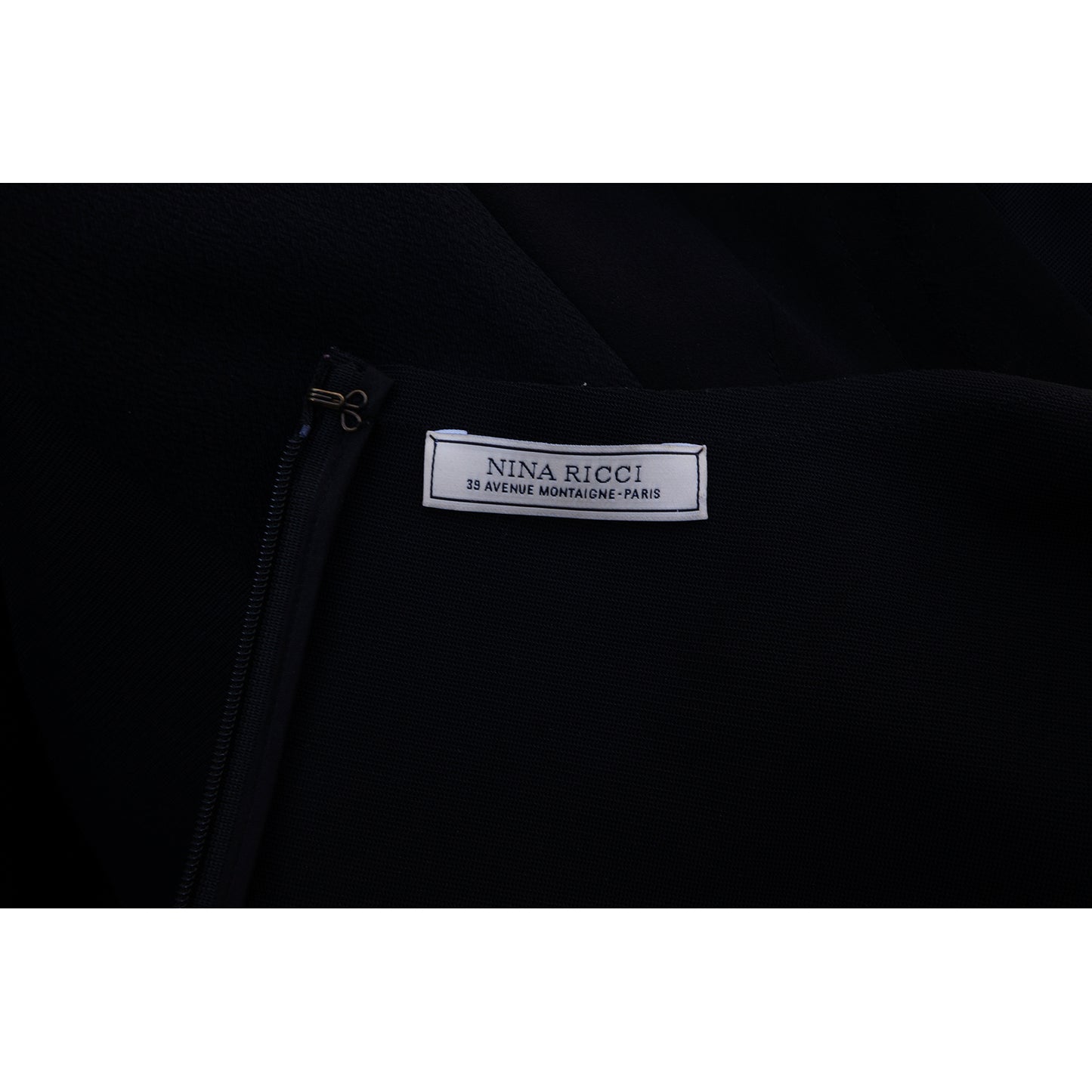 NiNA RICCI BLACK COWL BODICE DRESS - leefluxury.com