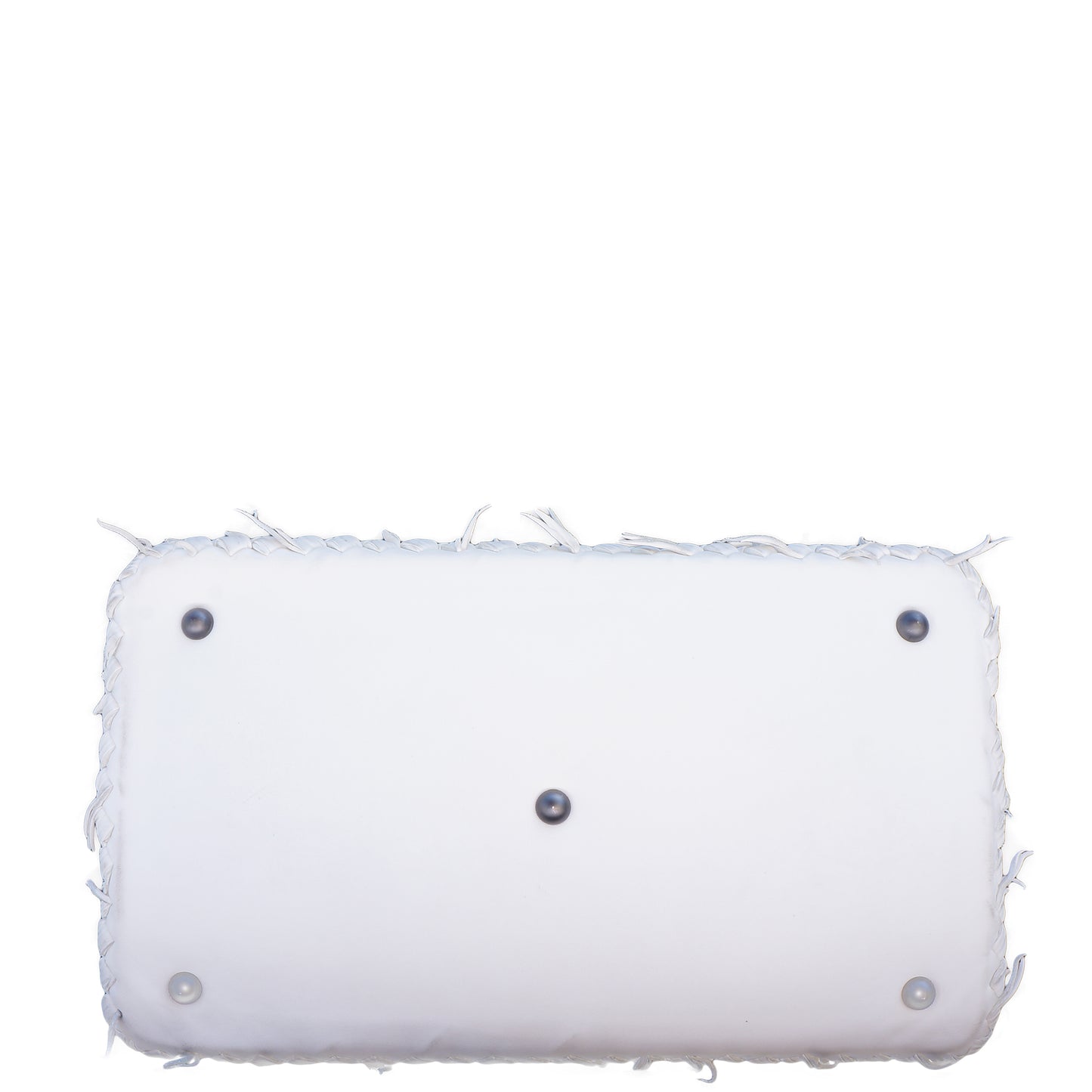 BOTTEGA VENETA IVORY LEATHER INTRECCIATO TRIM FRAME BAG - leefluxury.com