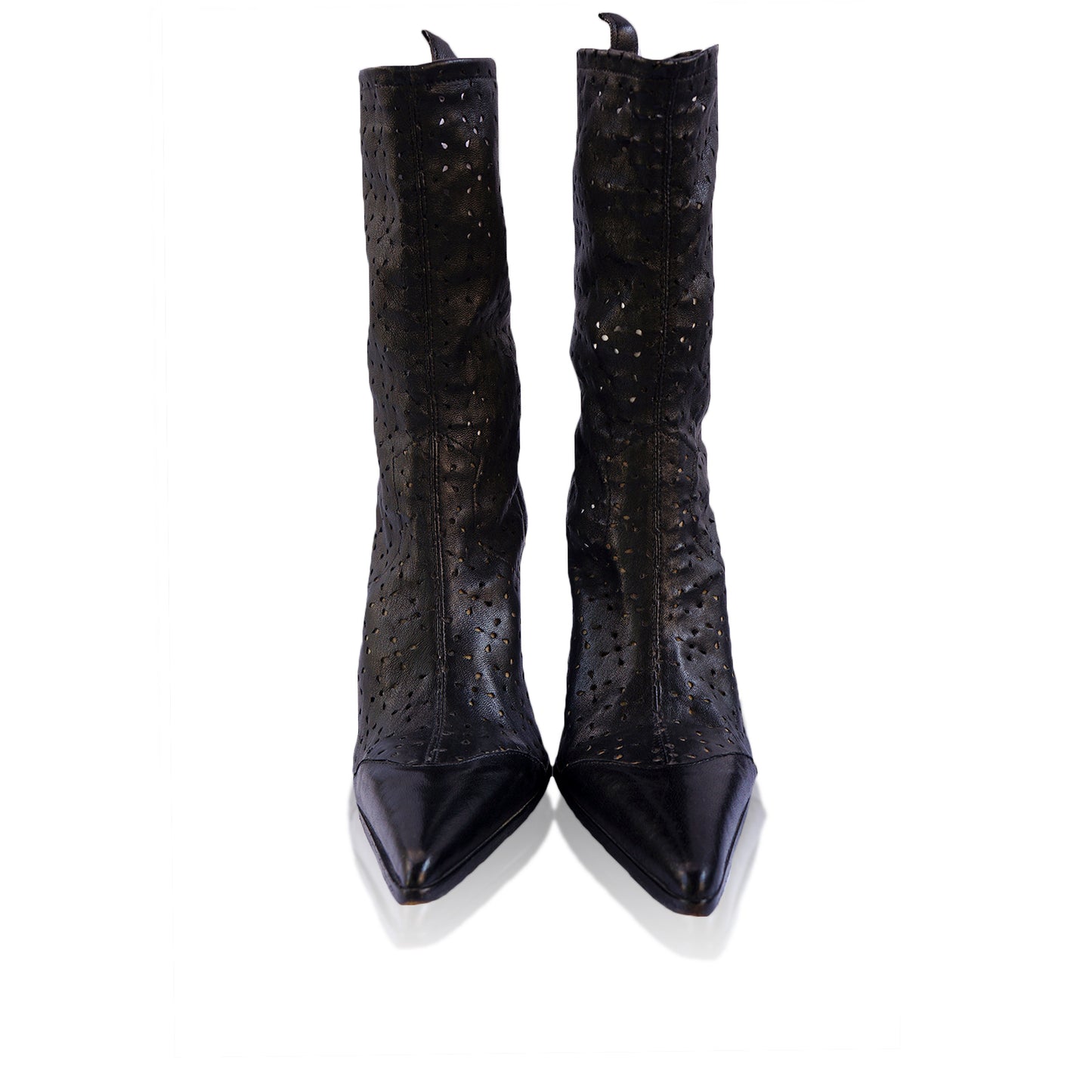 PLEIN SUD LASER CUT ANKLE BOOTS - leefluxury.com