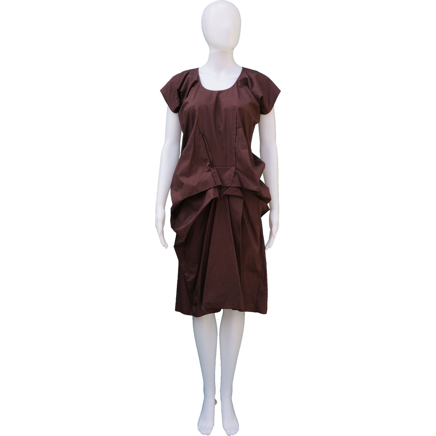 MARNI GATHERED COTTON DRESS - leefluxury.com