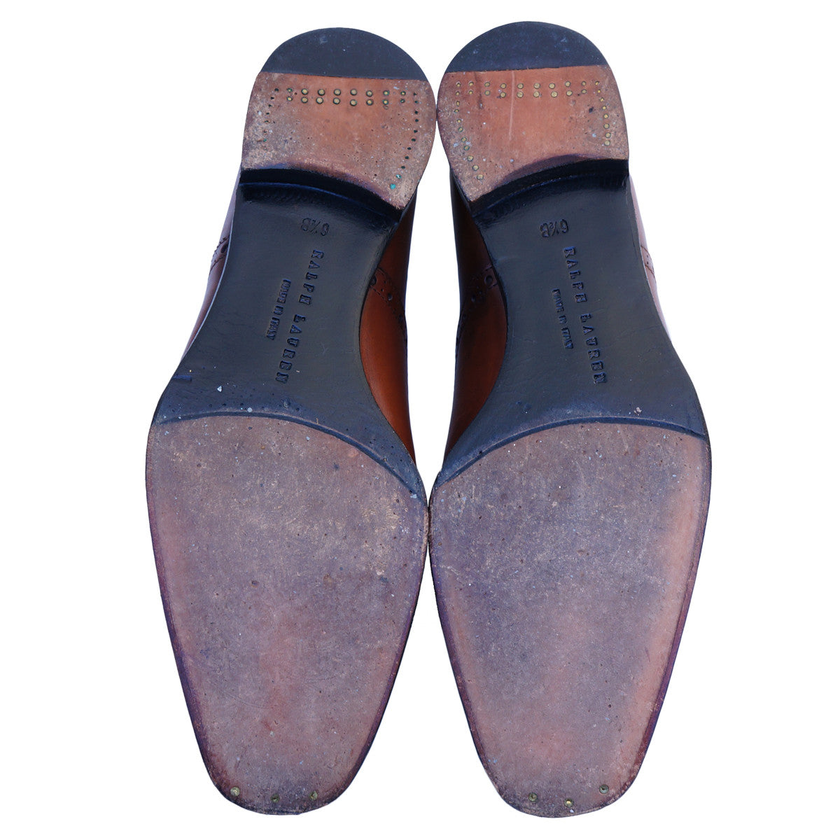 RALPH LAUREN THATCHER BROWN OXFORD SHOE - leefluxury.com