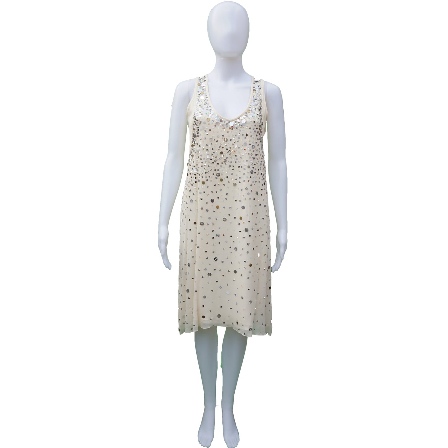 LITA MORTARI SILK SEQUIN COCKTAIL DRESS - leefluxury.com