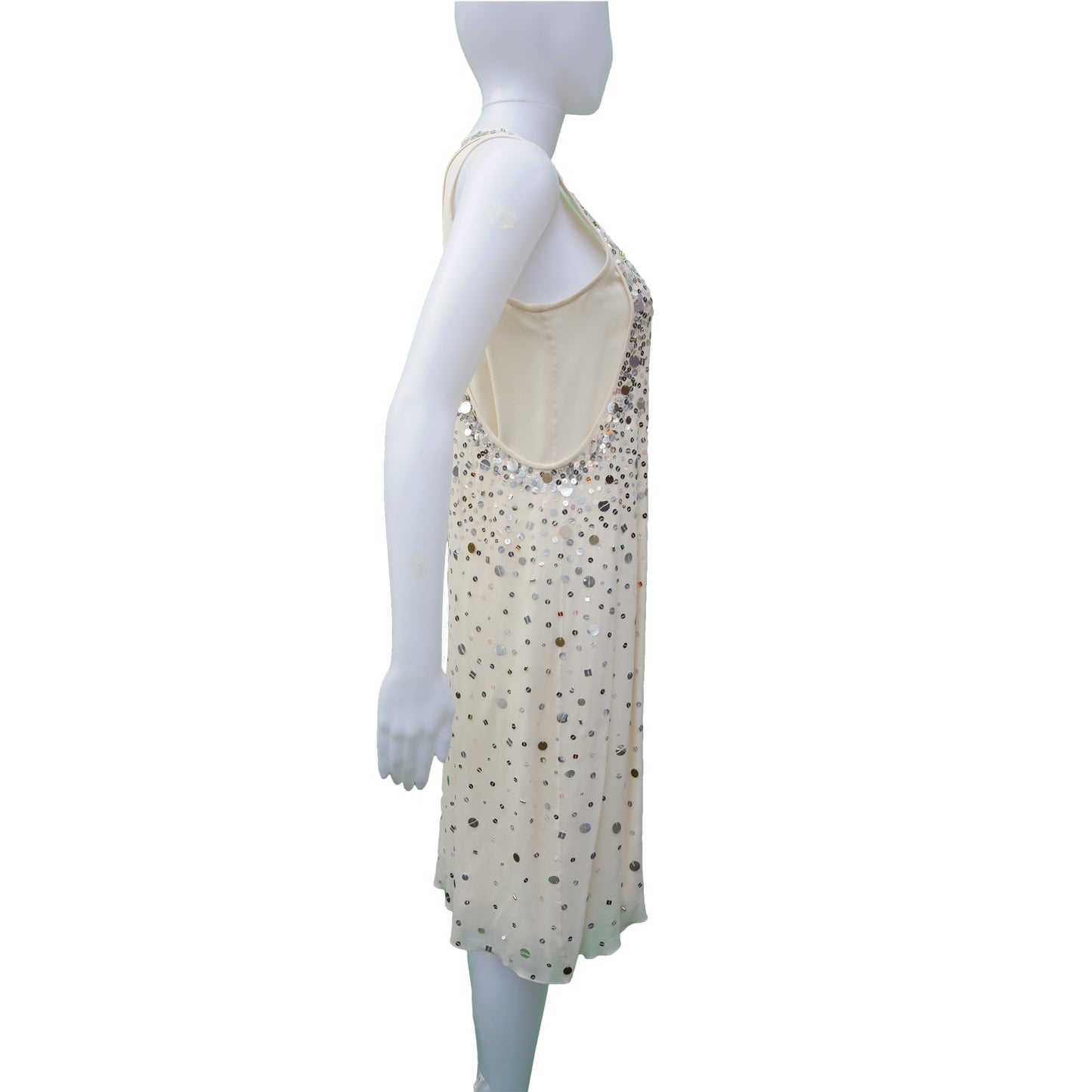 LITA MORTARI SILK SEQUIN COCKTAIL DRESS - leefluxury.com