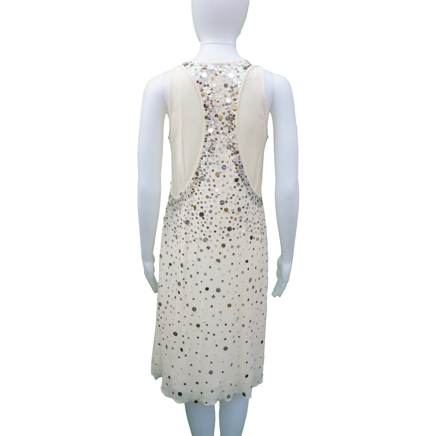 LITA MORTARI SILK SEQUIN COCKTAIL DRESS - leefluxury.com