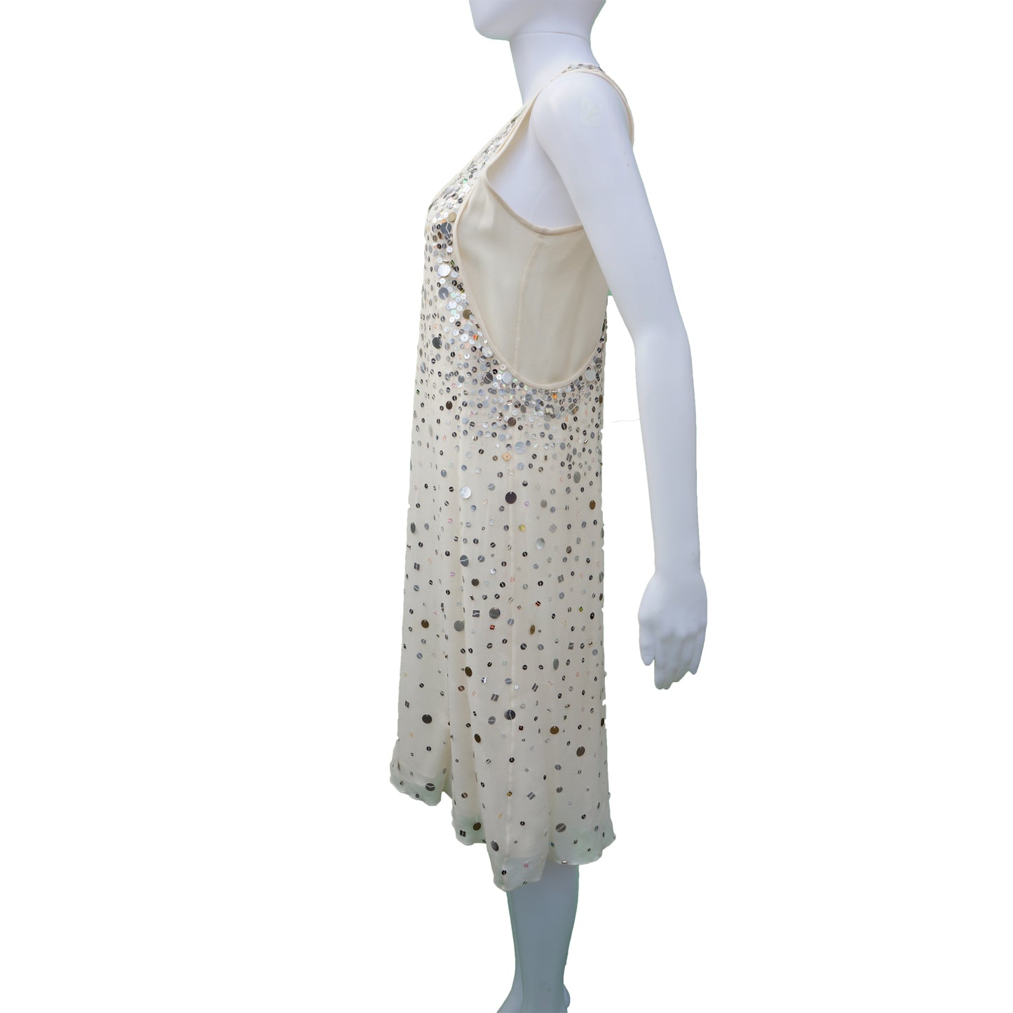 LITA MORTARI SILK SEQUIN COCKTAIL DRESS - leefluxury.com