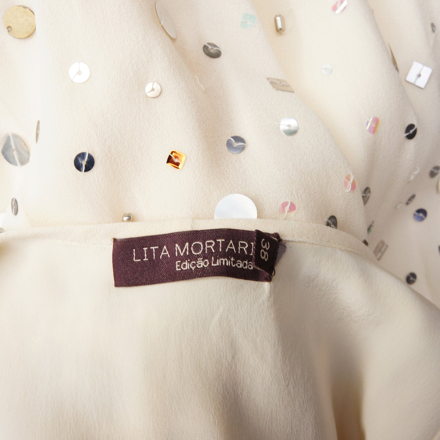 LITA MORTARI SILK SEQUIN COCKTAIL DRESS - leefluxury.com