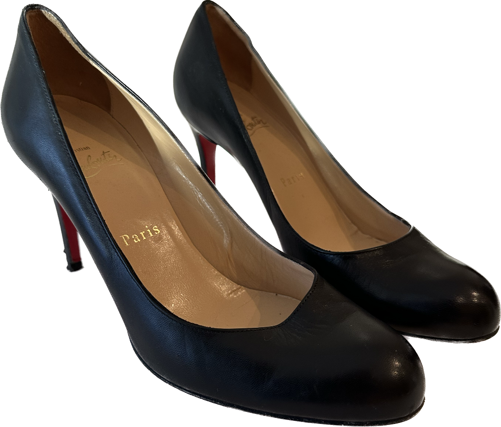 Christian Louboutin Simple Pump Black Leather 85mm