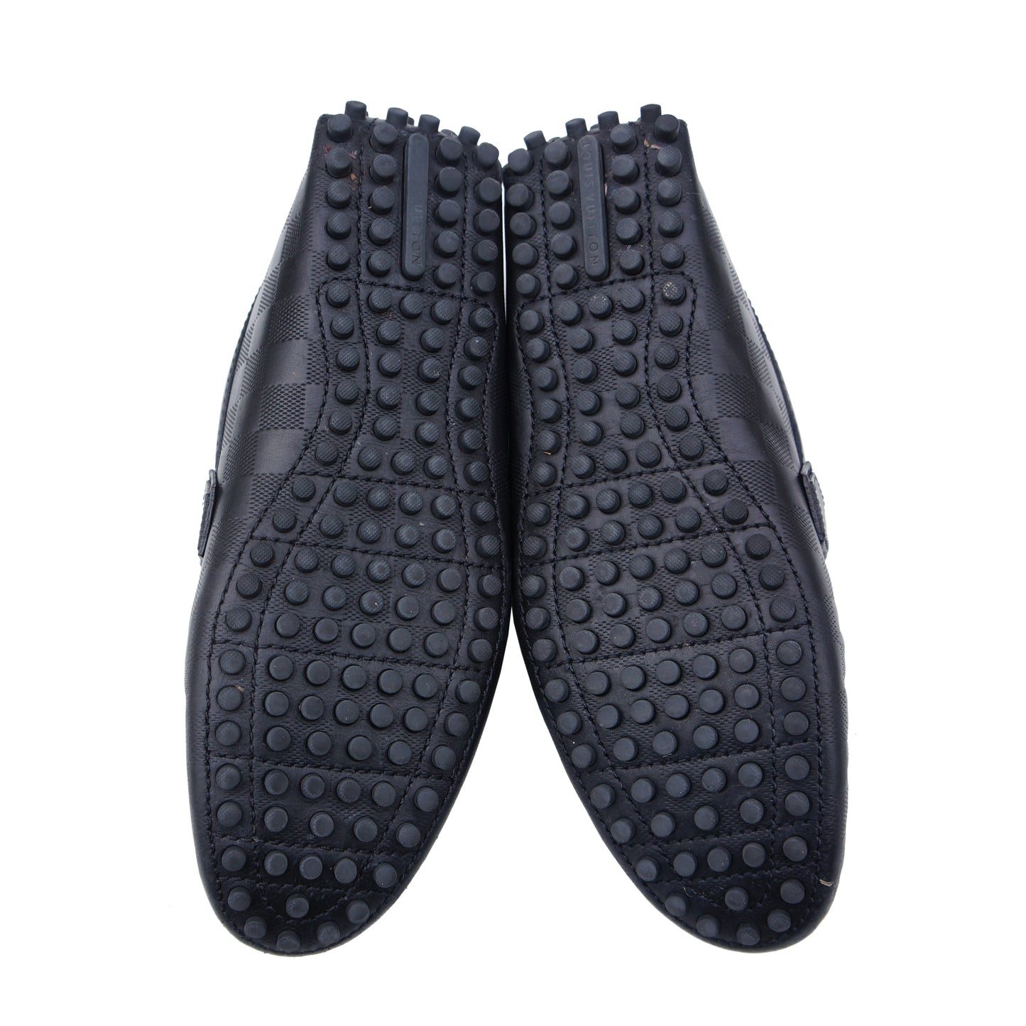 LOUIS VUITTON DAMIER HOCKENHEIM MOCCASIN INITIALS DRIVING LOAFER - leefluxury.com