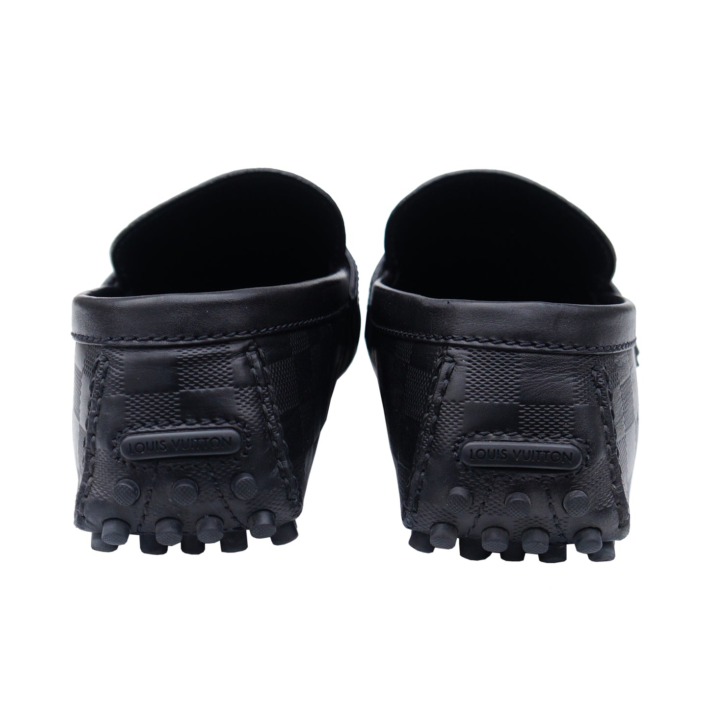 LOUIS VUITTON DAMIER HOCKENHEIM MOCCASIN INITIALS DRIVING LOAFER - leefluxury.com