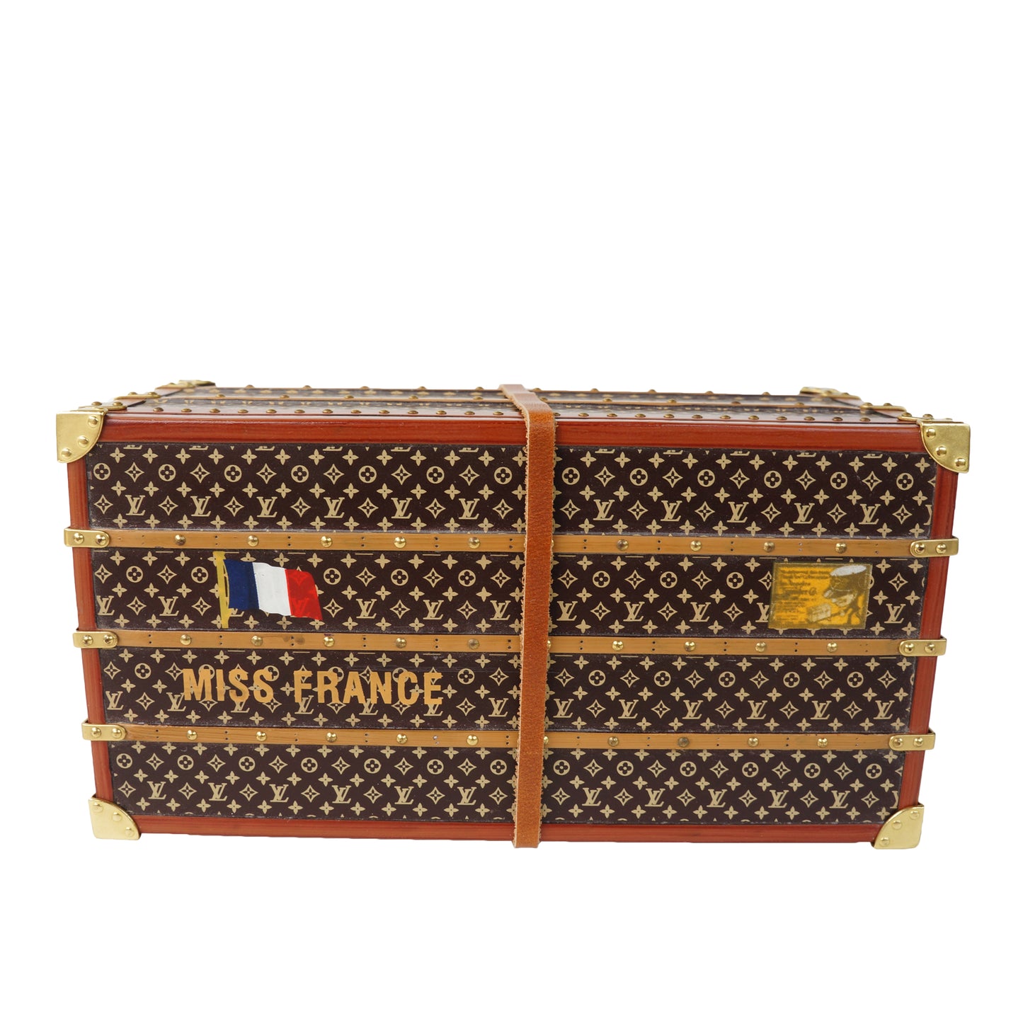 LOUIS VUTTION MONOGRAM STEAMER TRUNK MISS FRANCE PAPERWEIGHT - leefluxury.com