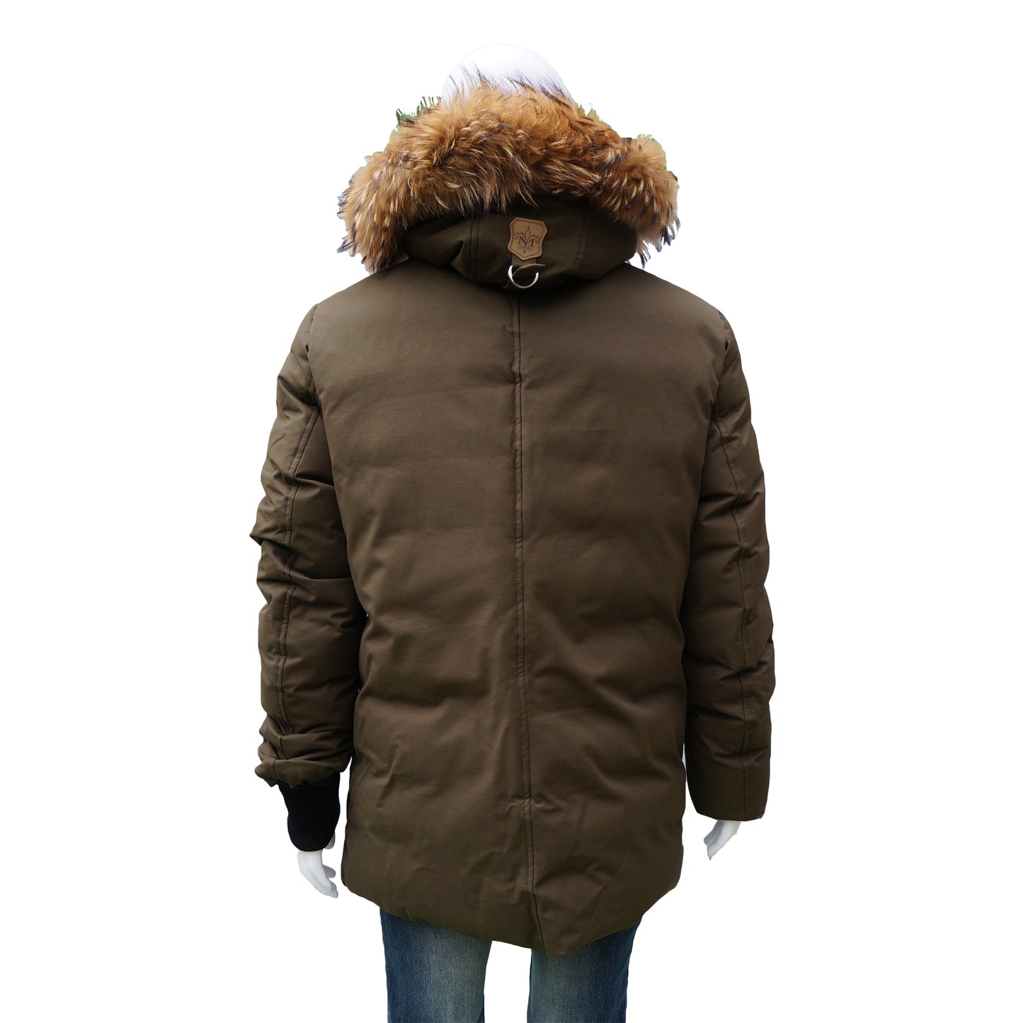 MACKAGE OLIVE GREEN DETACHABLE FUR TRIM PARKA PUFFER COAT - leefluxury.com