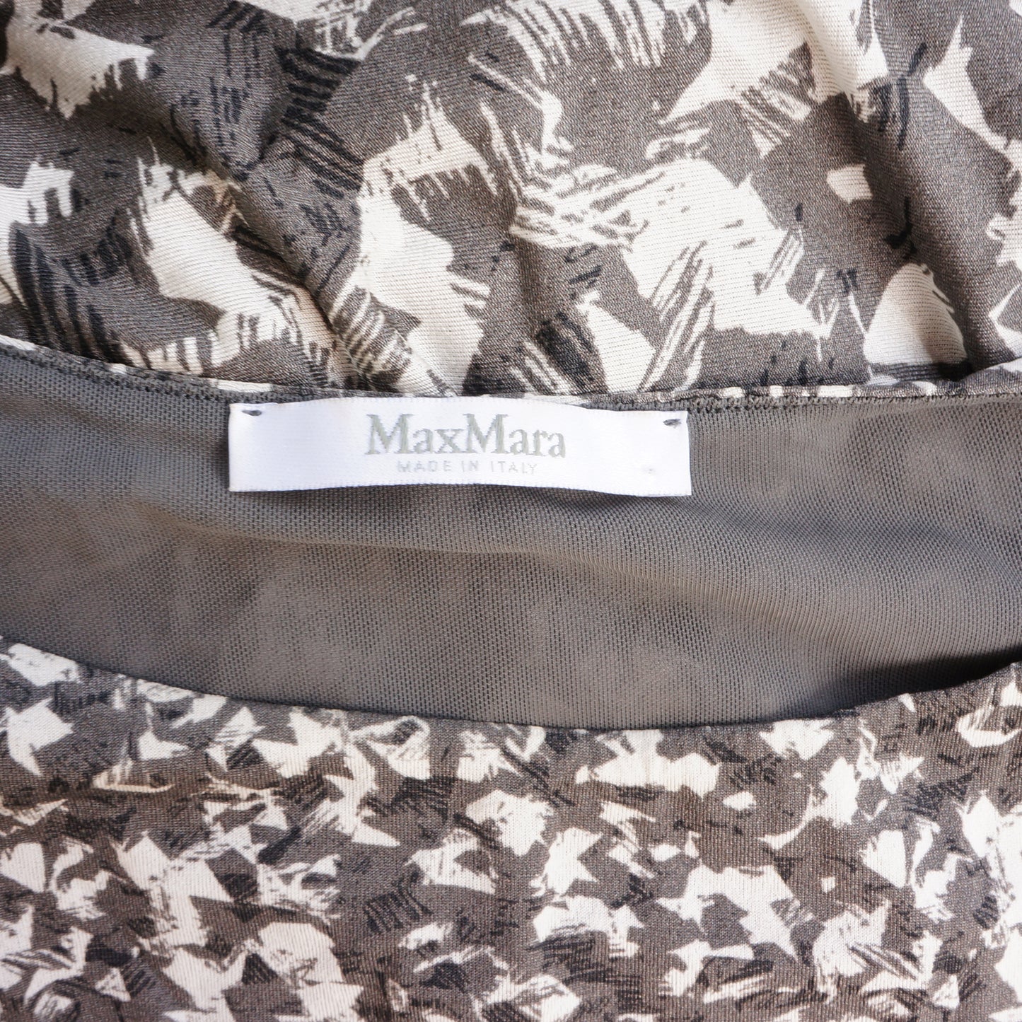 MAXMARA GATHERED GRAPHIC PRINTED SHEATH DRESS - leefluxury.com