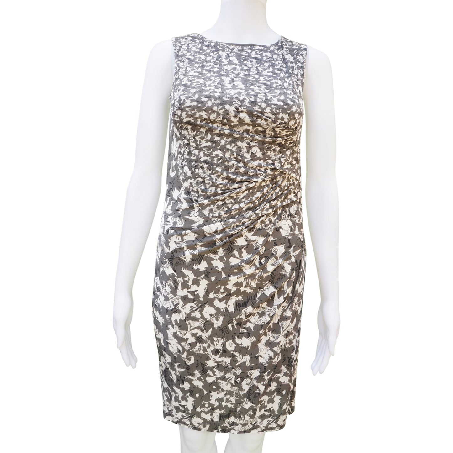 MAXMARA GATHERED GRAPHIC PRINTED SHEATH DRESS - leefluxury.com